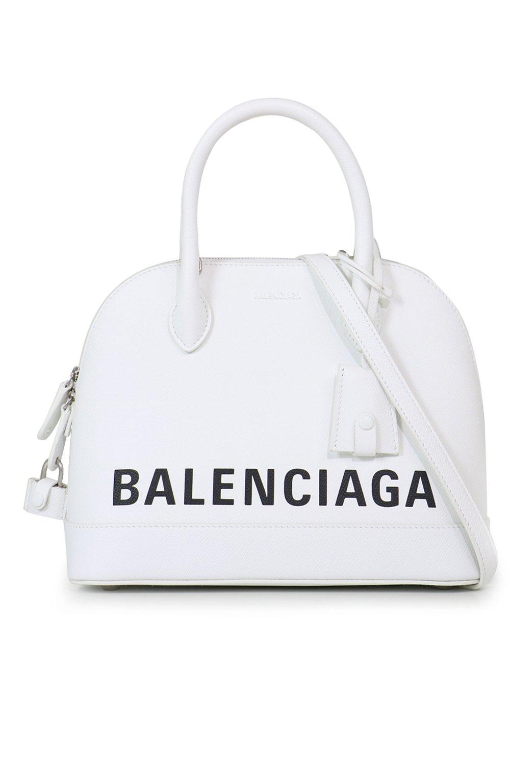 Balenciaga Leather Ville Small Graffiti Bag White in Black - Lyst