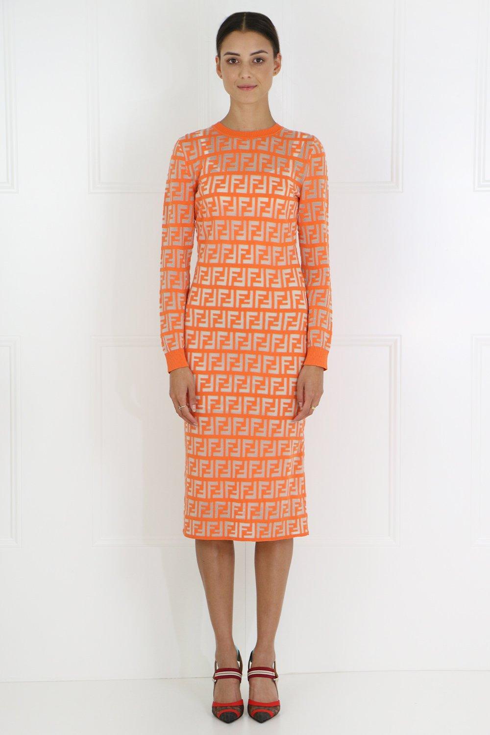 fendi orange dress