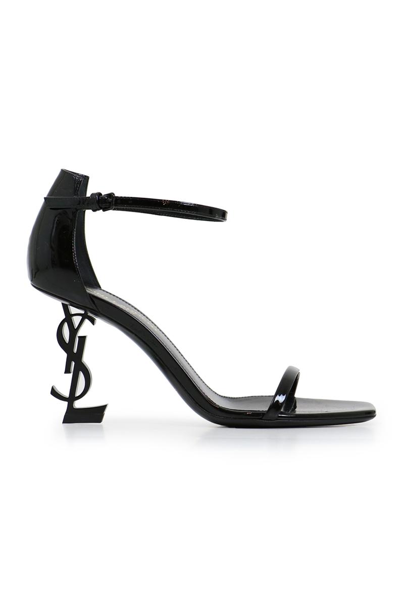 Saint Laurent Opyum 85 Ysl Heel Sandal 5576790NPVV - 1000 NERO | Spinnaker Boutique