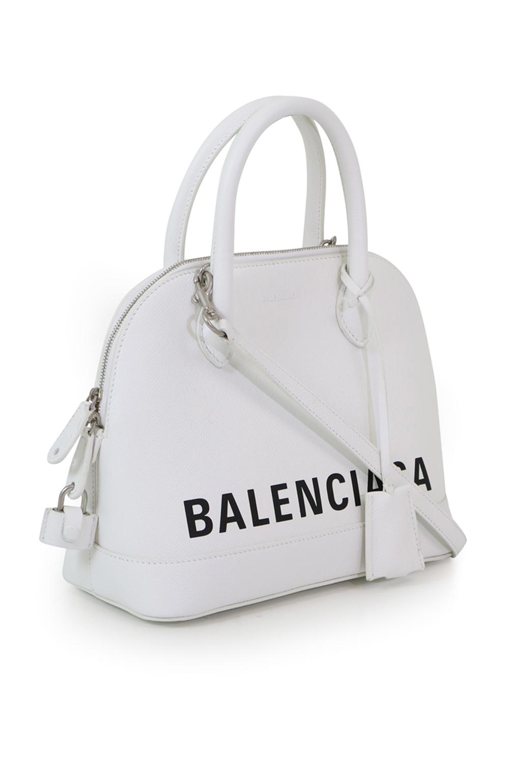 Balenciaga Leather Ville Small Graffiti Bag White - Lyst