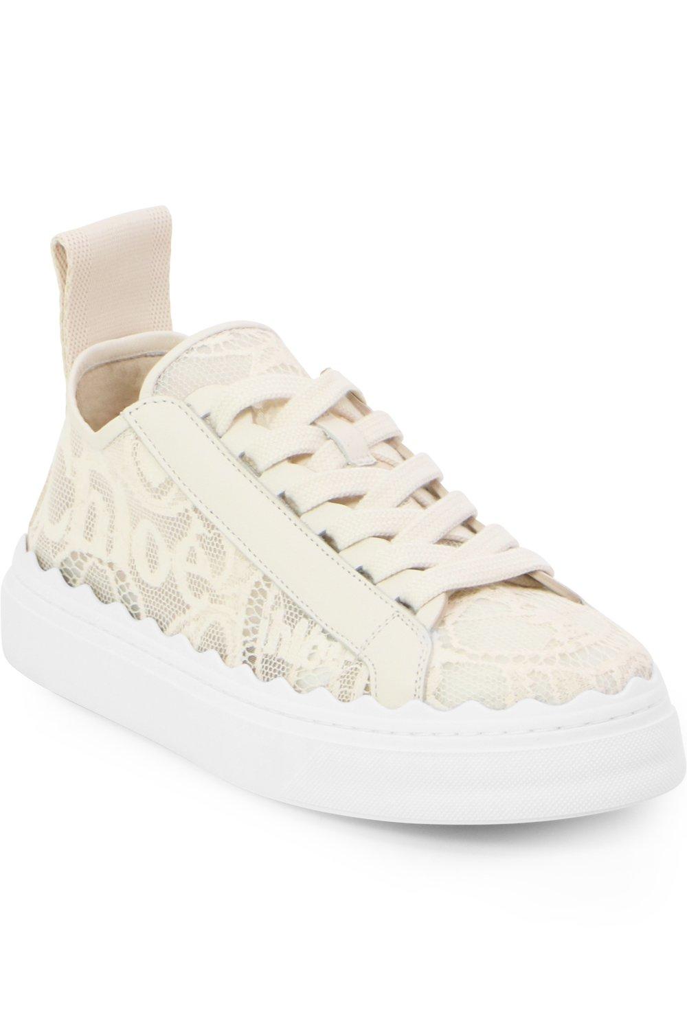 chloe lace high top sneakers