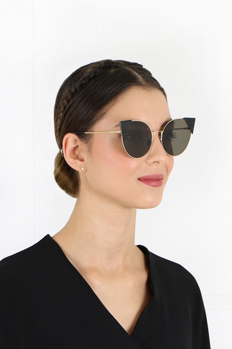 Fendi Lei Sunglasses Black - Lyst