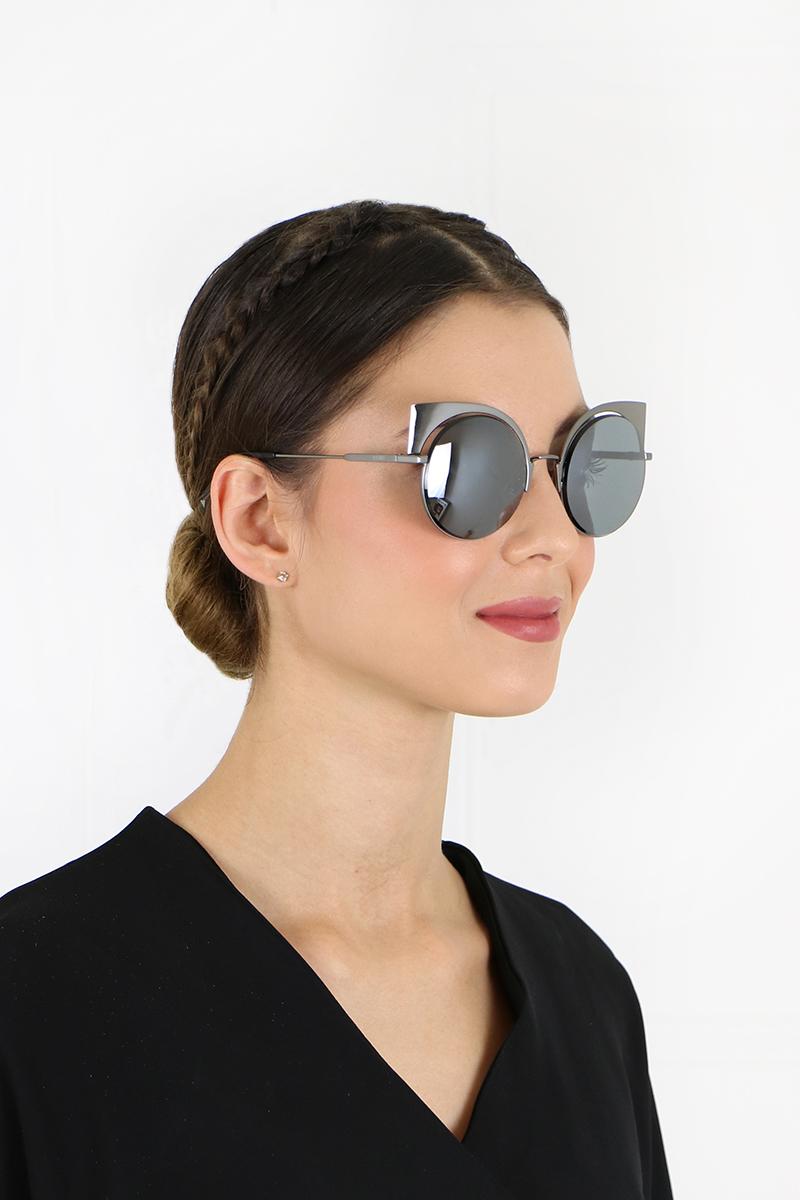 Fendi Eyeshine Sunglasses Ruthenium - Lyst