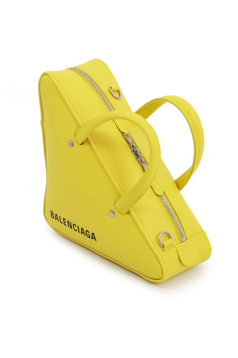 balenciaga yellow triangle bag