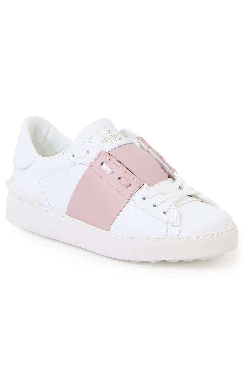 valentino white and pink sneakers