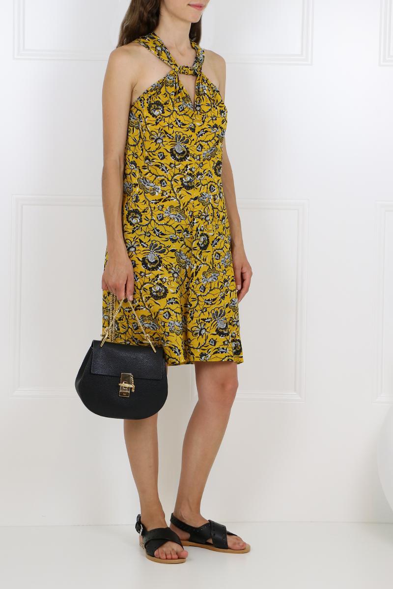 Isabel Marant Cotton Etoile Aba Dress Rasta Flower Print Yellow - Lyst
