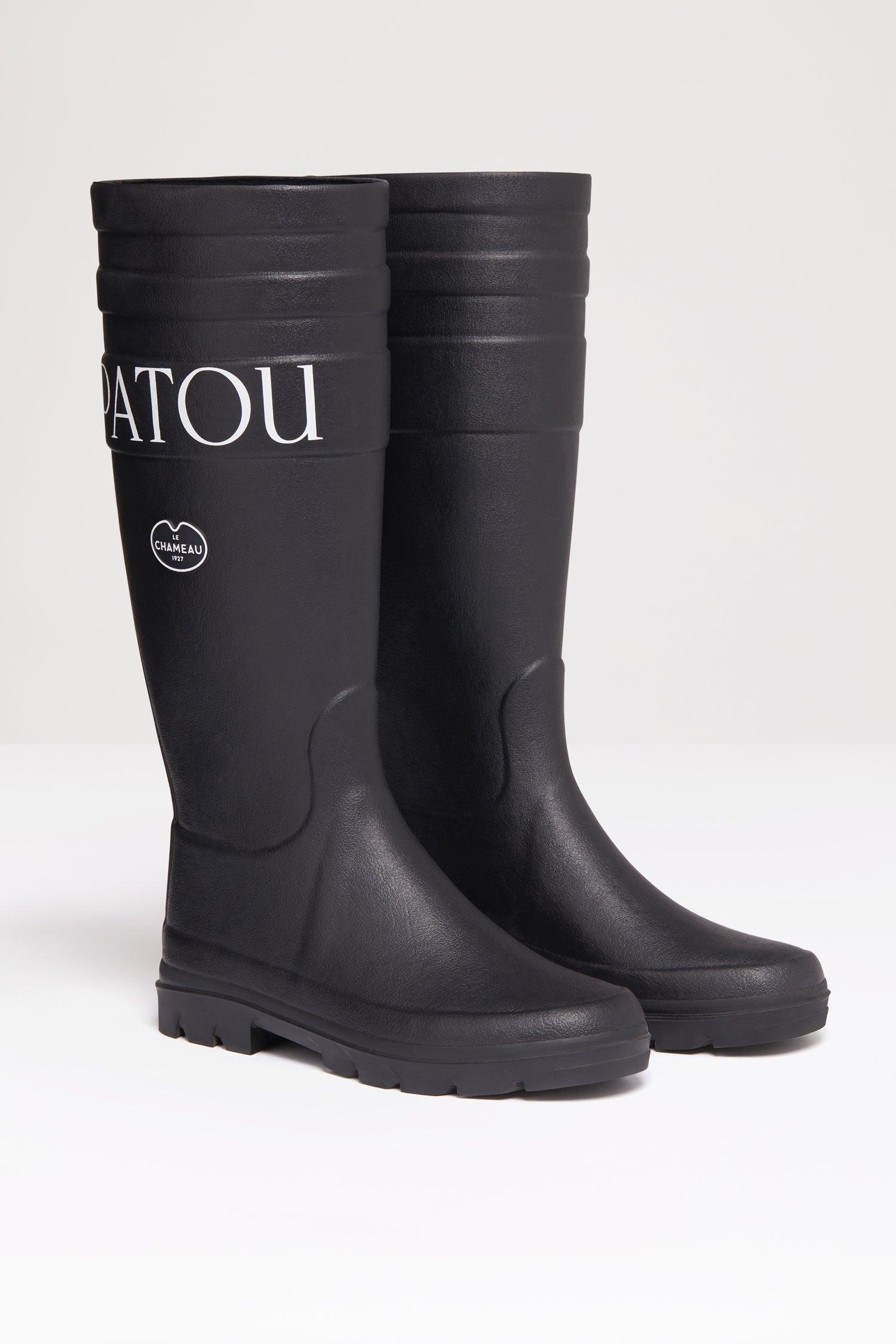 Patou X Le Chameau Rubber Boots in Black | Lyst