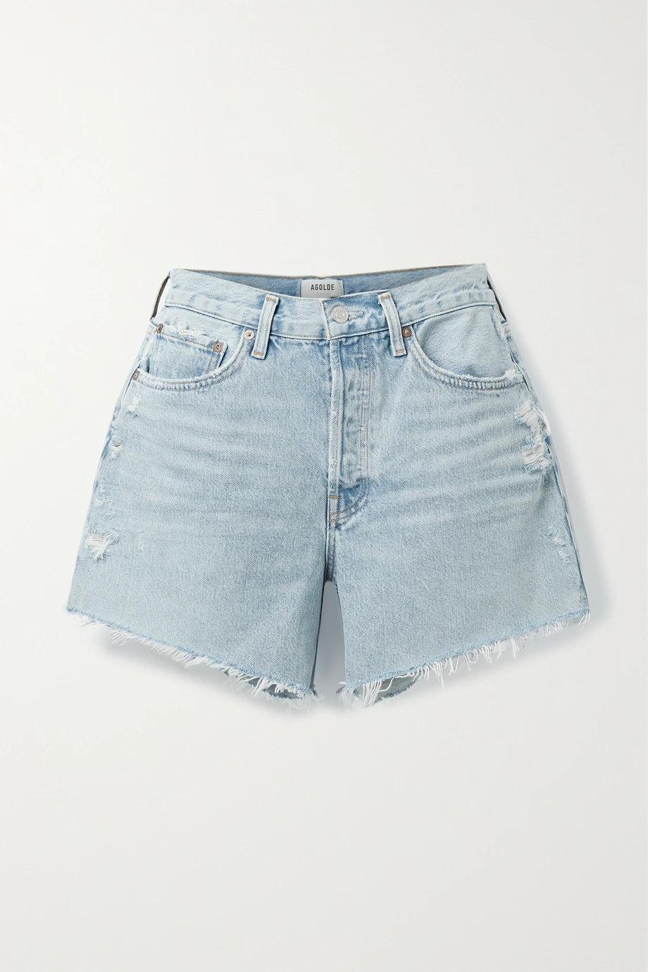 Agolde Cotton Parade Parker Long Shorts 