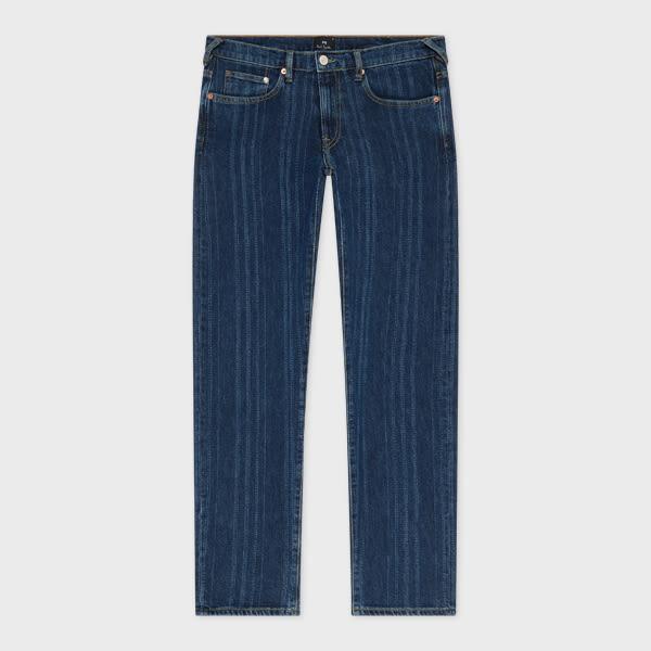 Men's Tapered-Fit 'Organic Vintage Stretch' Dark-Wash Jeans