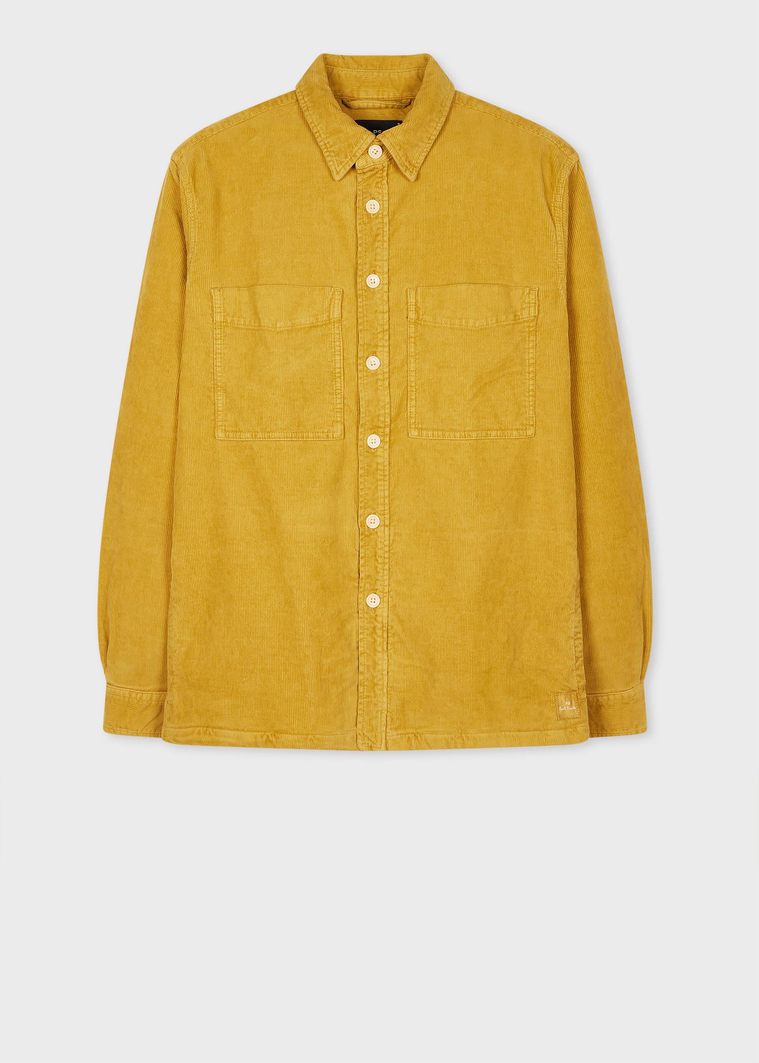 Paul Smith Mustard Organic-Cotton Corduroy Overshirt in Yellow for