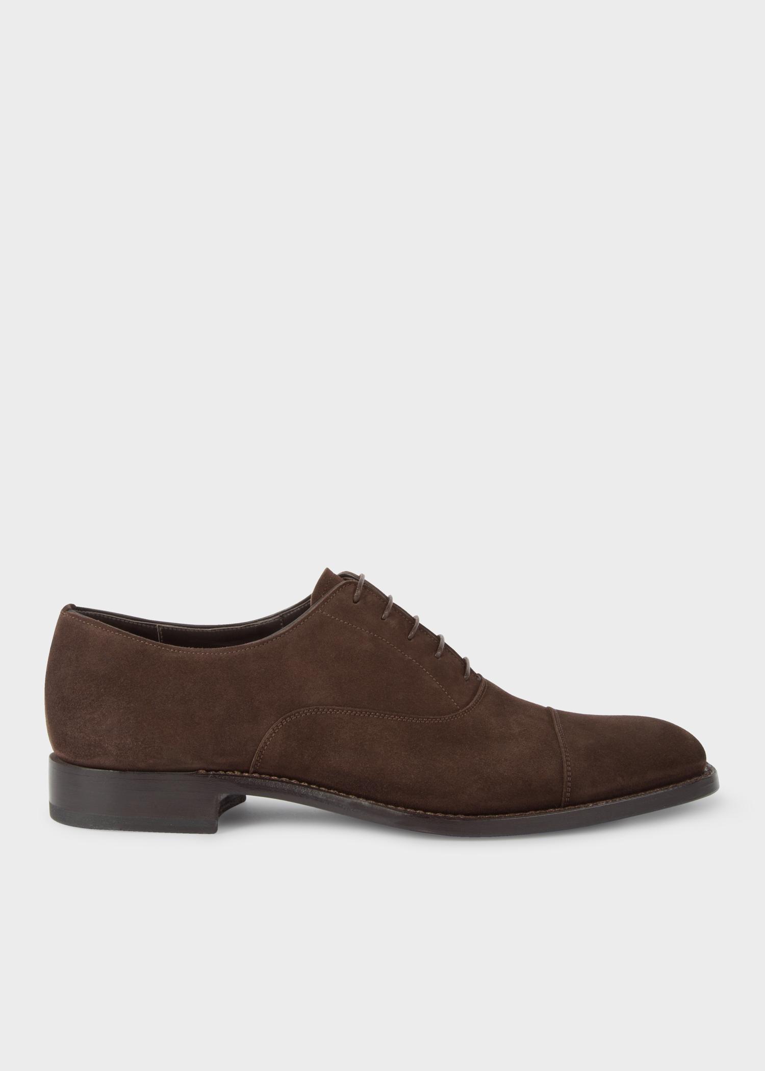 Paul Smith Dark Brown Suede 'carlisle' Oxford Shoes for Men - Lyst