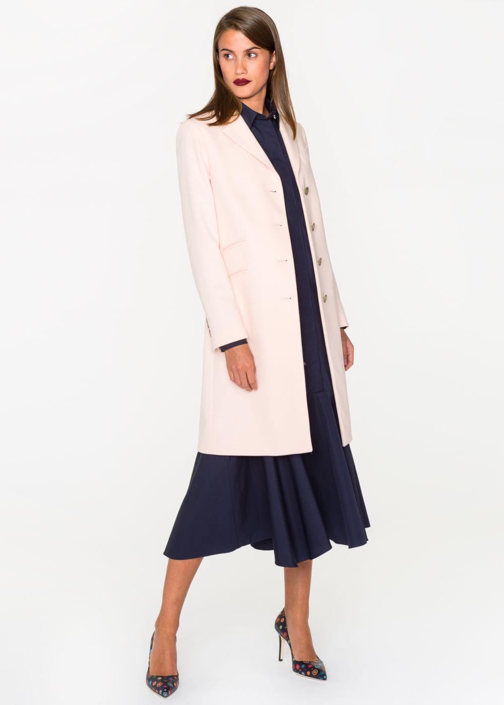 Paul Smith Women's Pale Pink Wool-cashmere Epsom Coat | Lyst