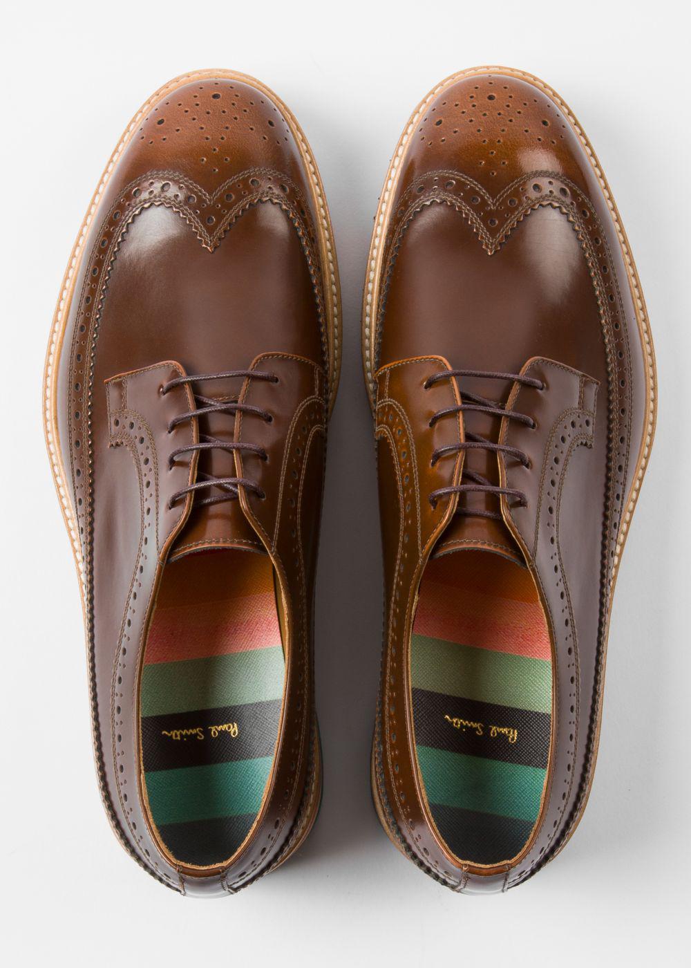 Lyst - Paul Smith Men's Dark Tan Leather 'grand' Brogues With 'artist ...