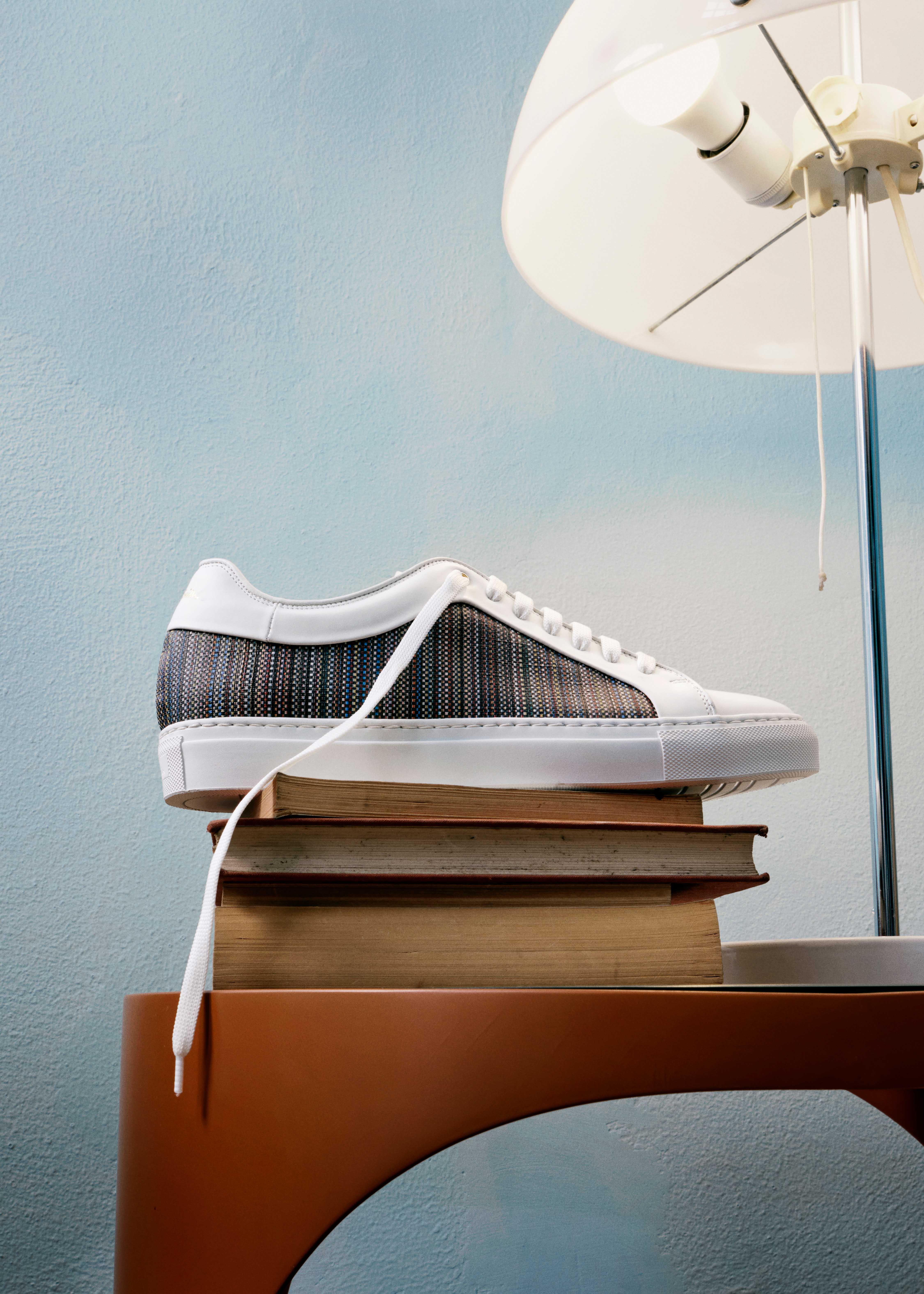 Paul Smith 'Basso' Trainers With 'Signature Stripe' in White for