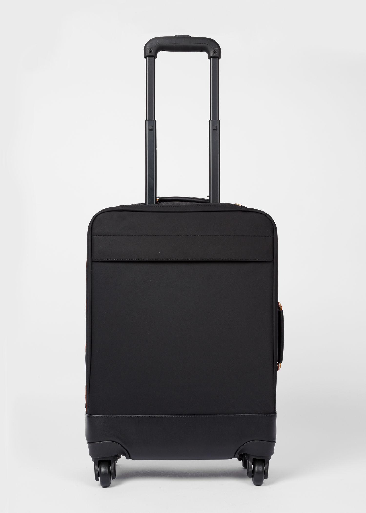 black four wheel suitcase