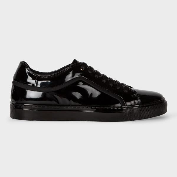 Paul Smith Black Patent Leather 'basso' Sneakers for Men | Lyst