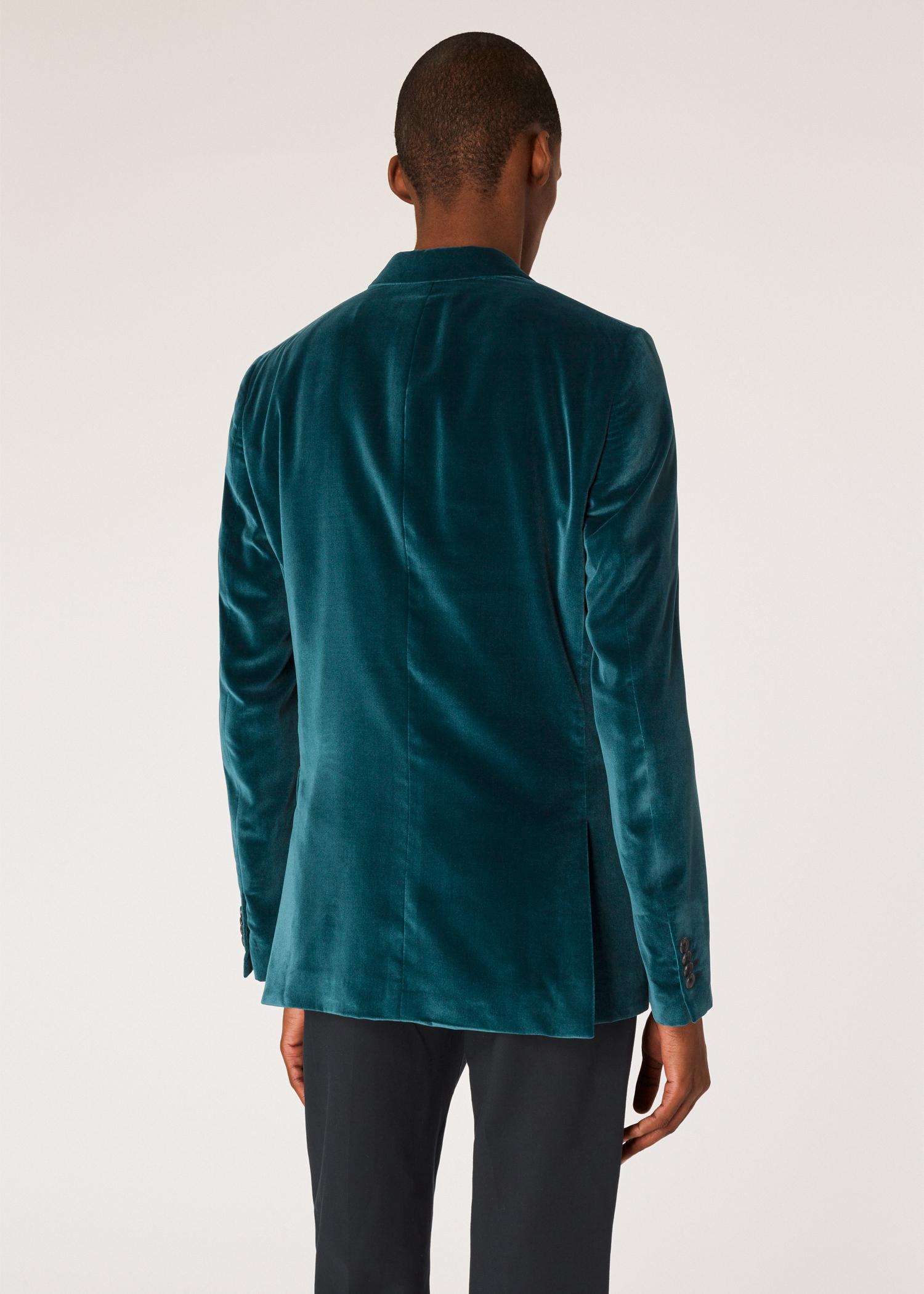 teal velvet jacket