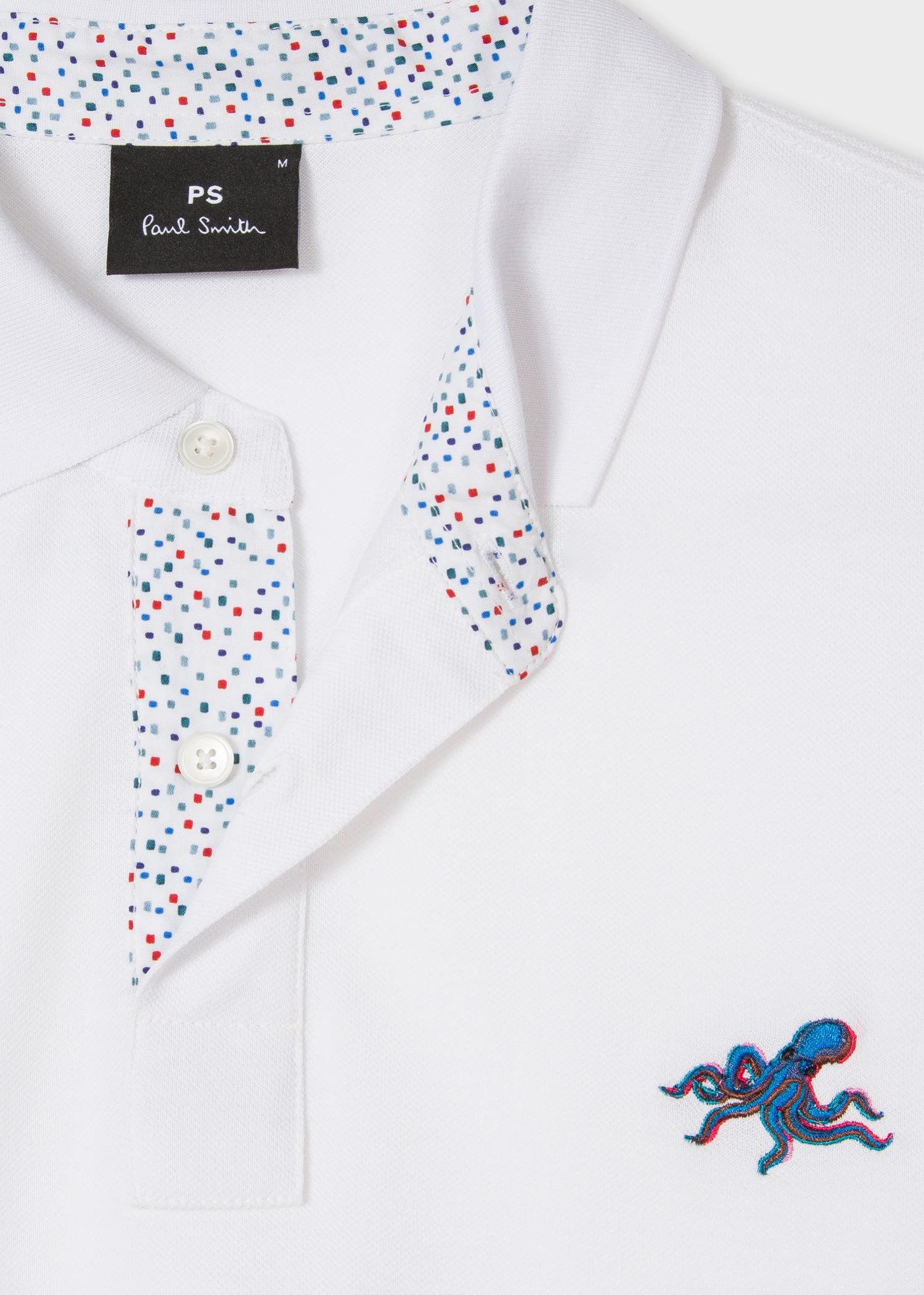 White Embroidered 'Octopus' Polo Shirt White Embroidered 'Octopus' Polo Shirt