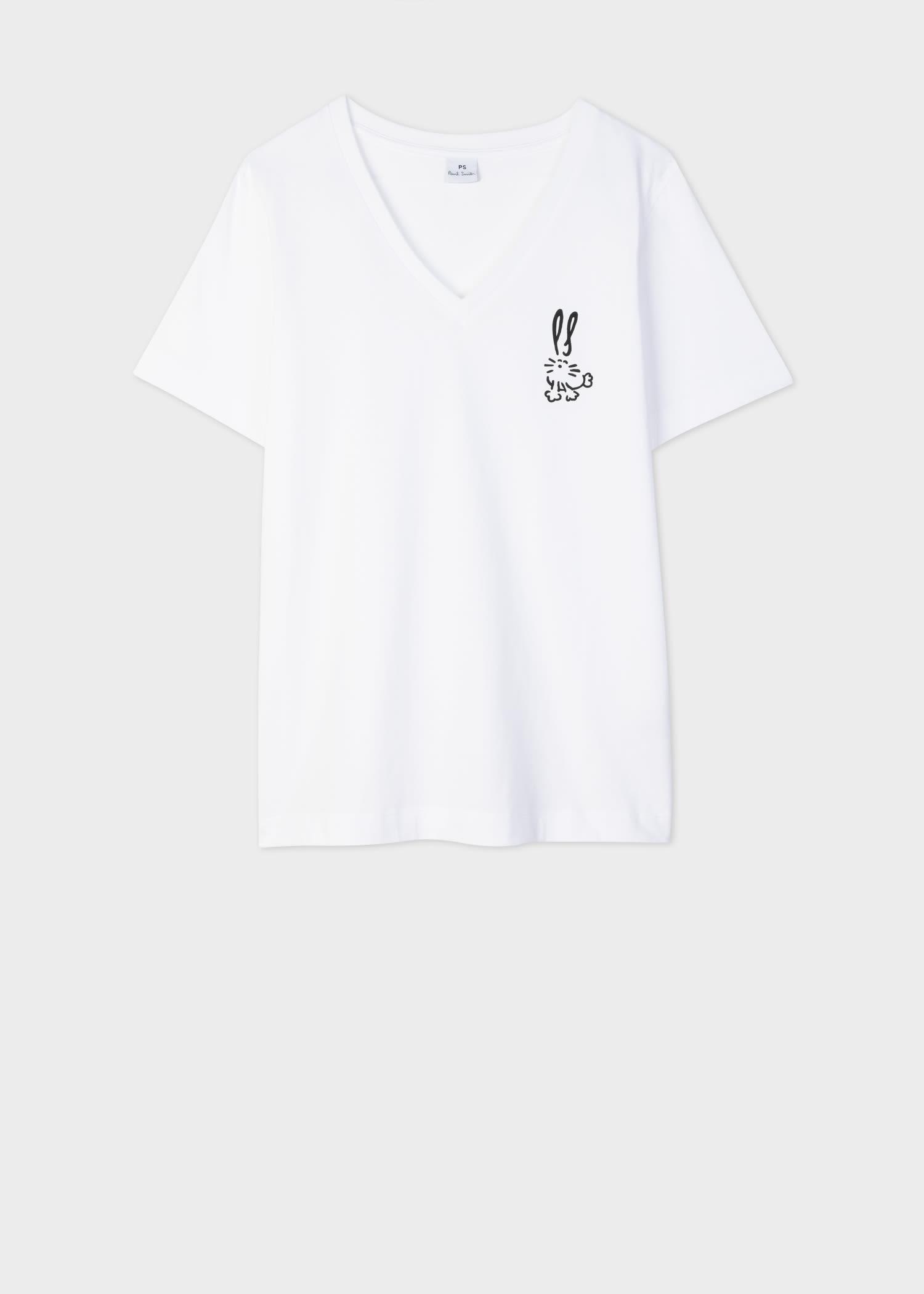 PS by Paul Smith White V-neck 'lunar New Year' T-shirt | Lyst UK