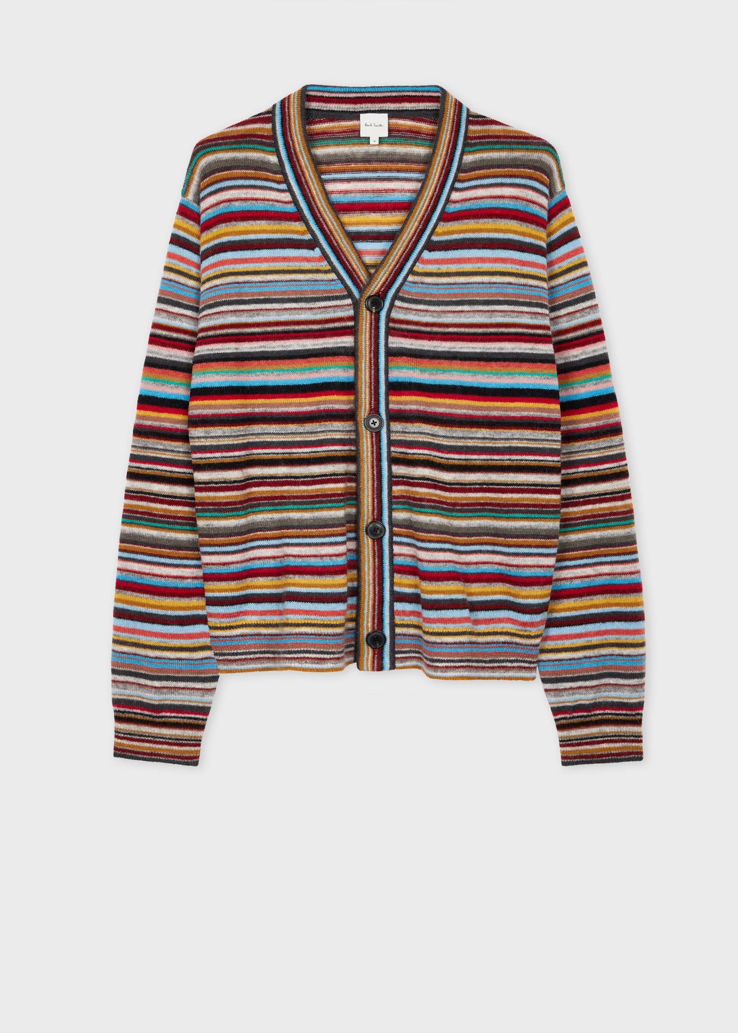 Paul Smith 'Signature Stripe' Wool-Mohair Cardigan for Men | Lyst