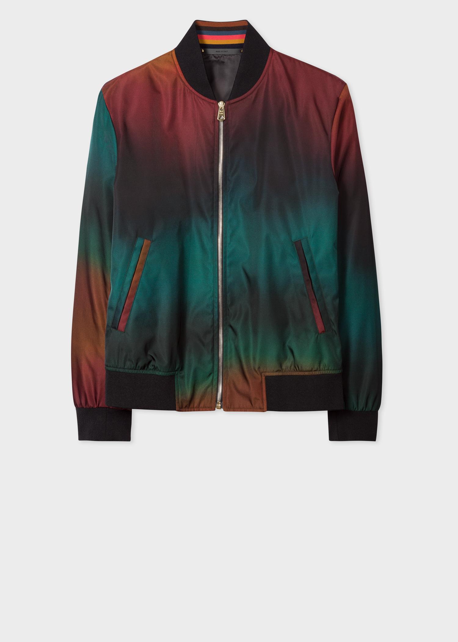 off white gradient bomber