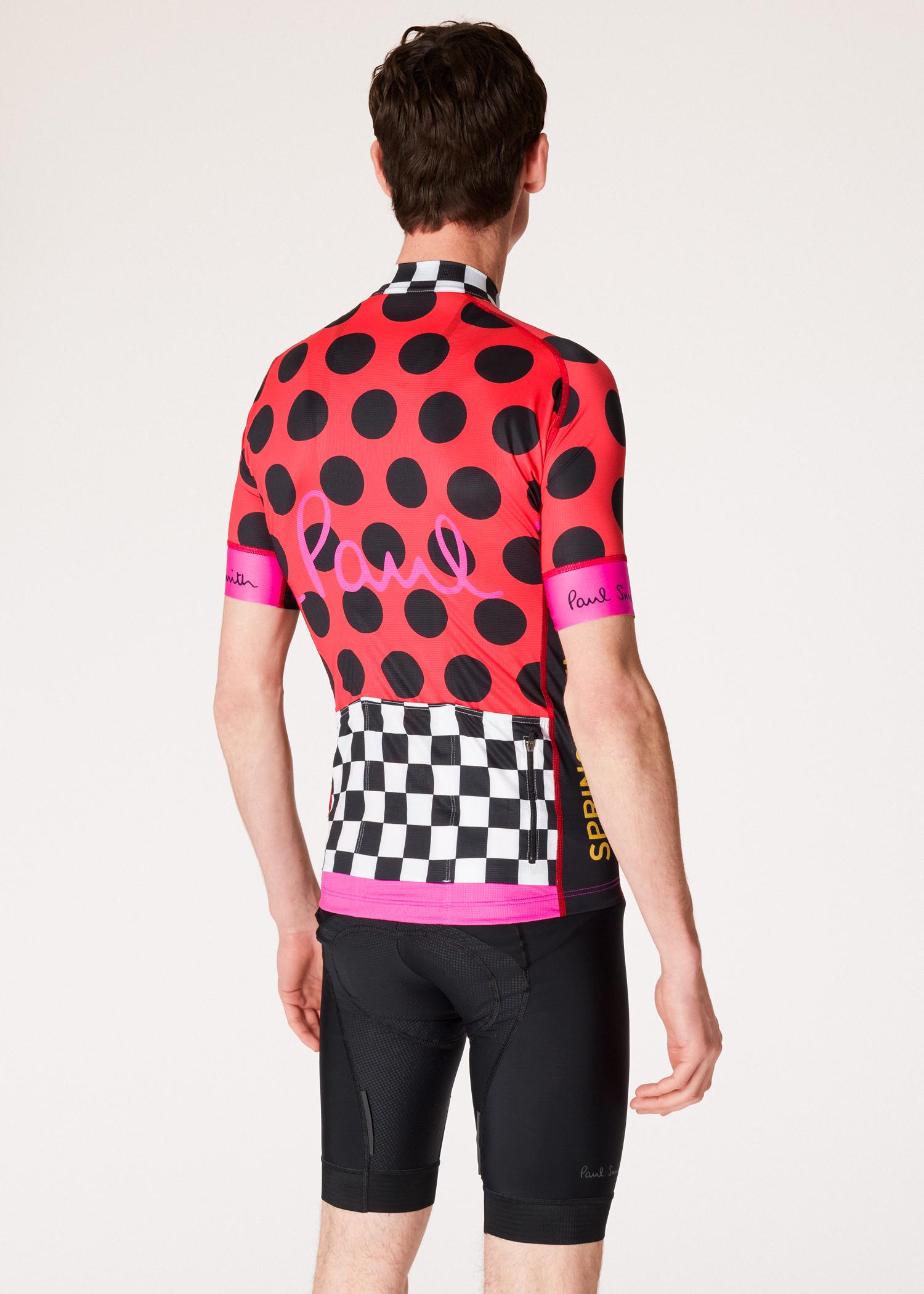Paul Smith Synthetic Red Cycling Jersey With Black Polka Dots for Men Lyst