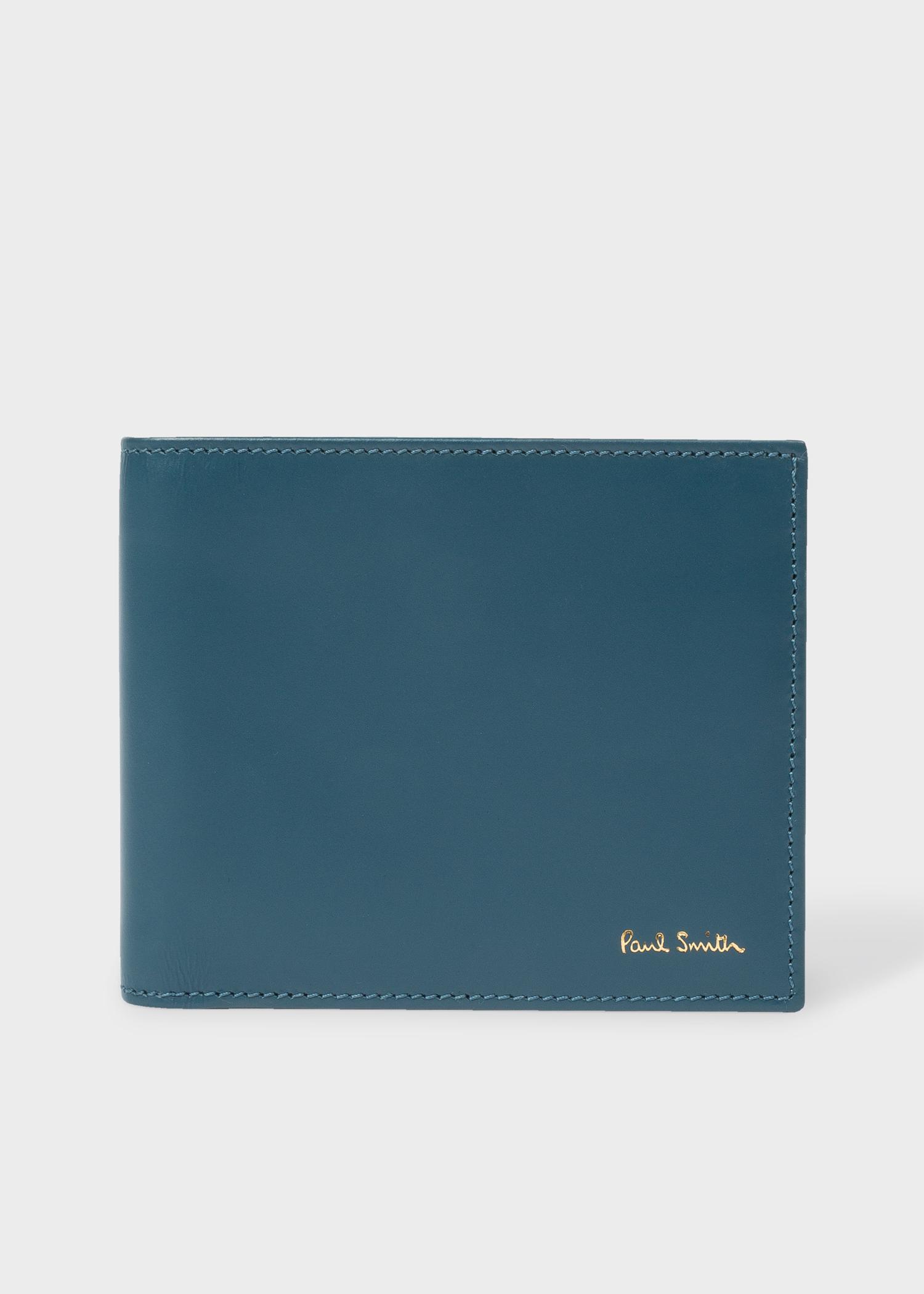 Paul Smith Teal Signature Stripe Interior Billfold Wallet for Men - Lyst