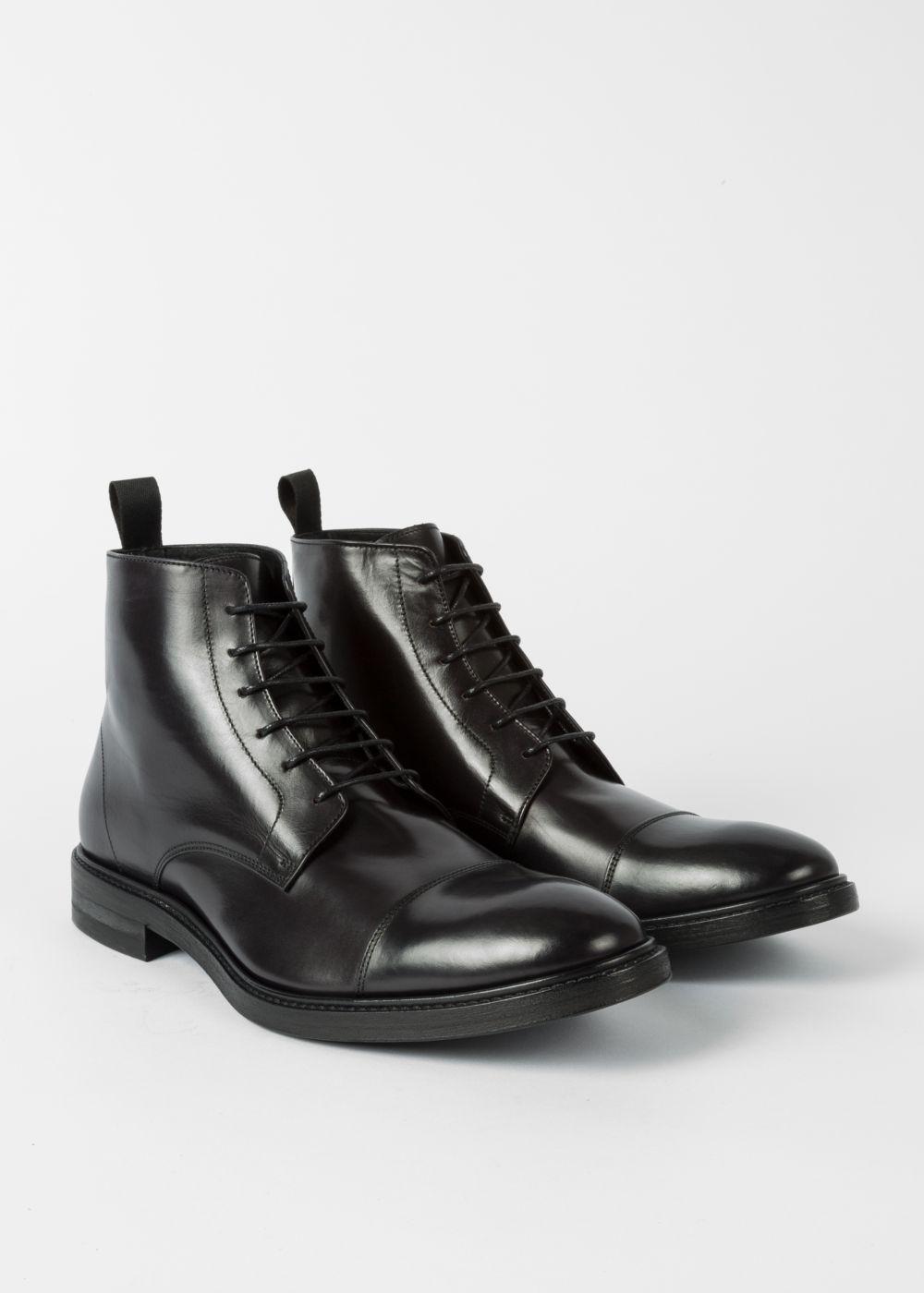 Paul Smith Black Leather 'Cesar' Boots for Men - Lyst
