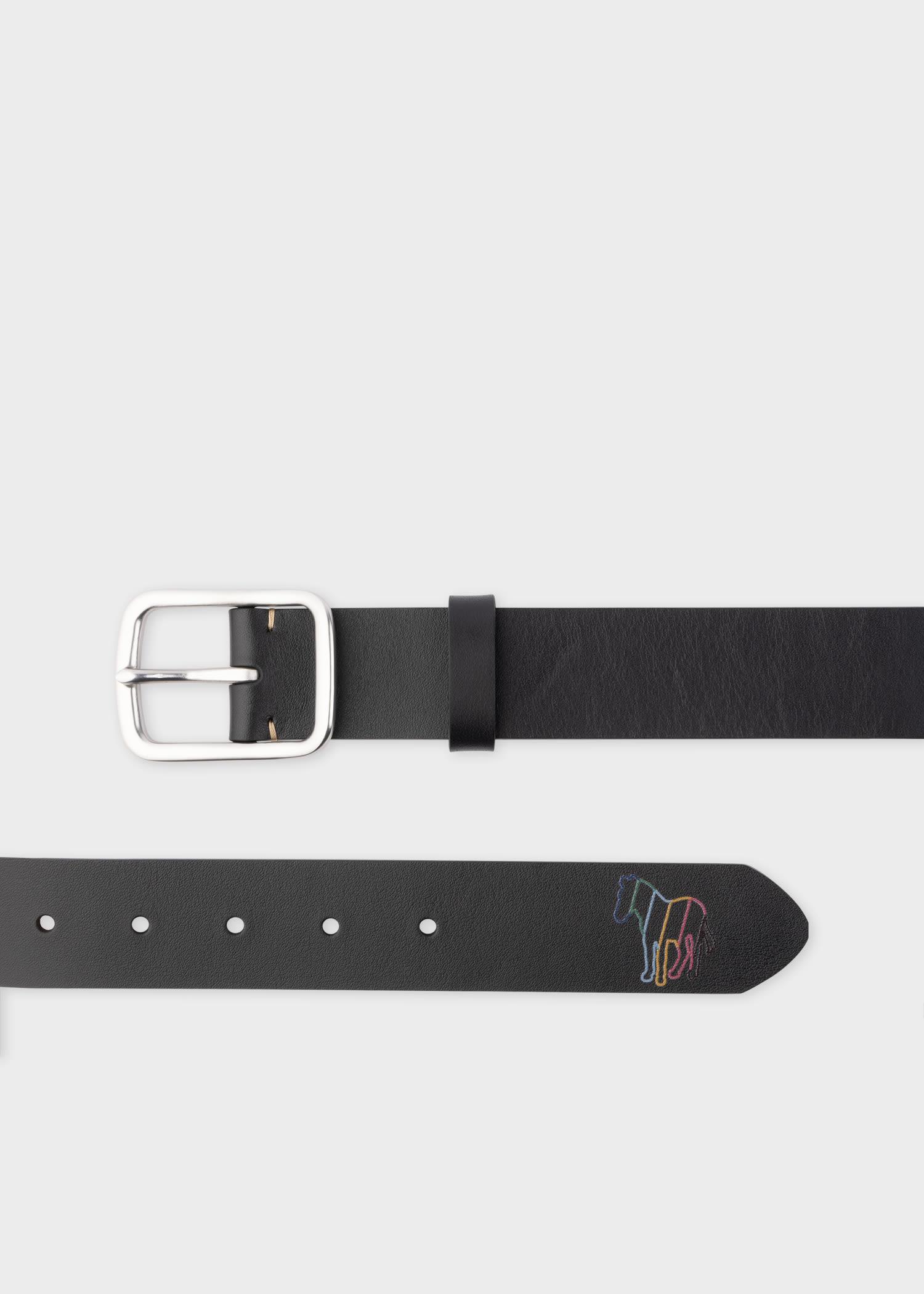 Paul Smith Leather Zebra Tip Belt in Black for Men Lyst