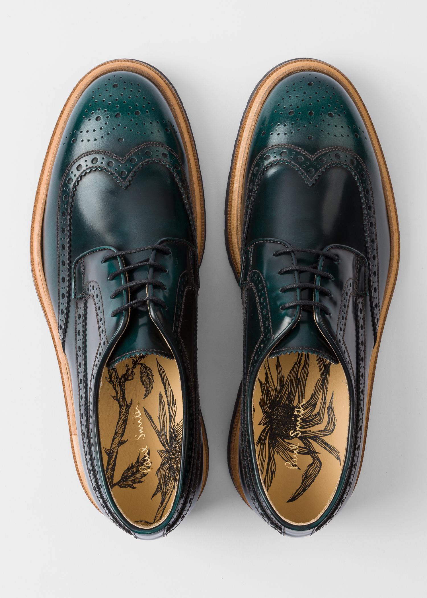 Paul Smith Leather Bottle Green 'crispin' Brogues for Men - Lyst