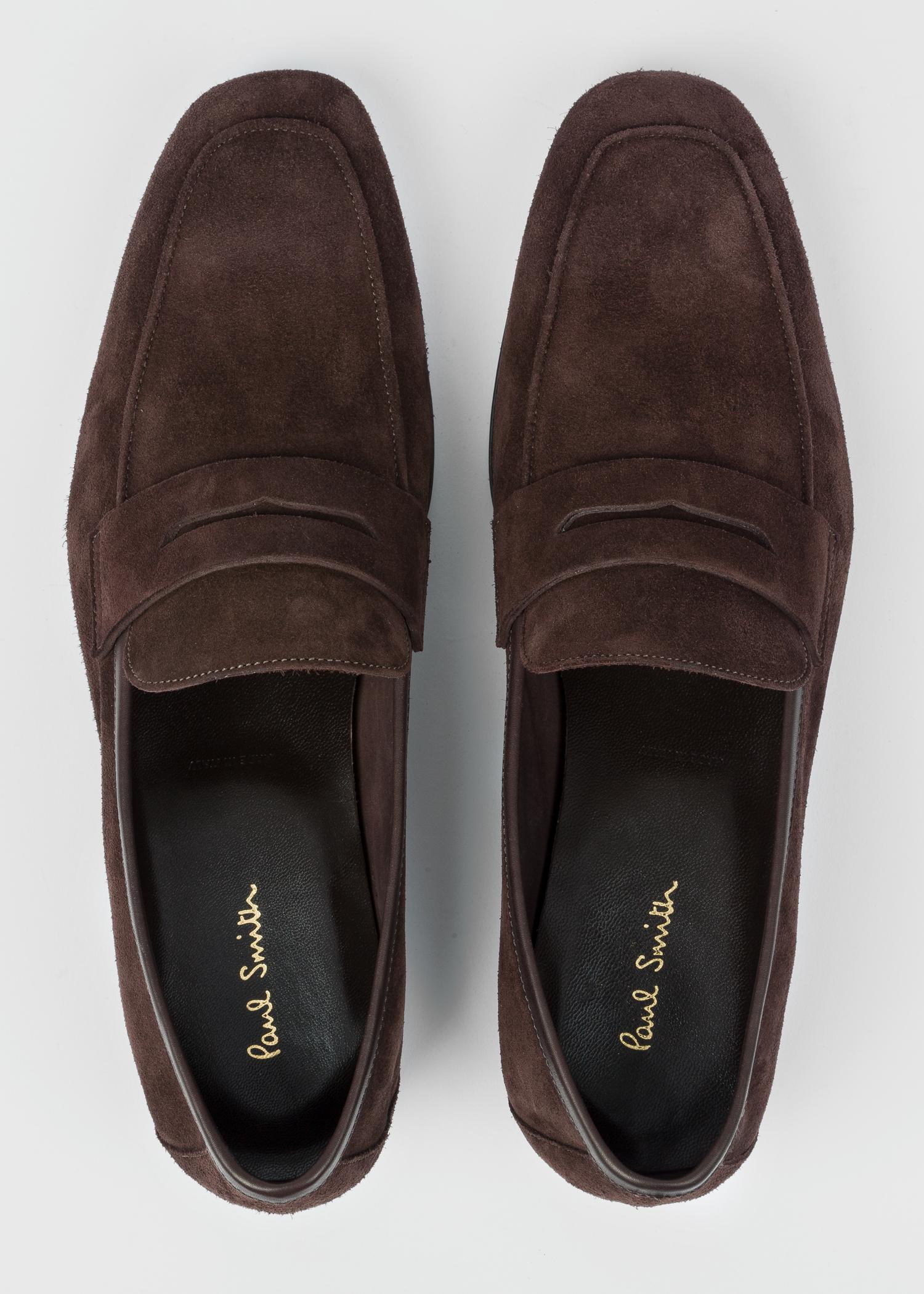 paul smith glynn suede penny loafers