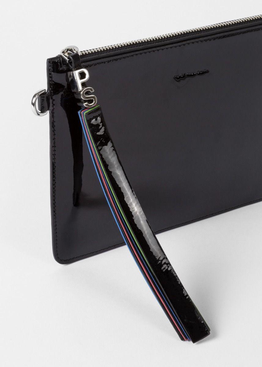 Black Patent Clutch Bag New Look