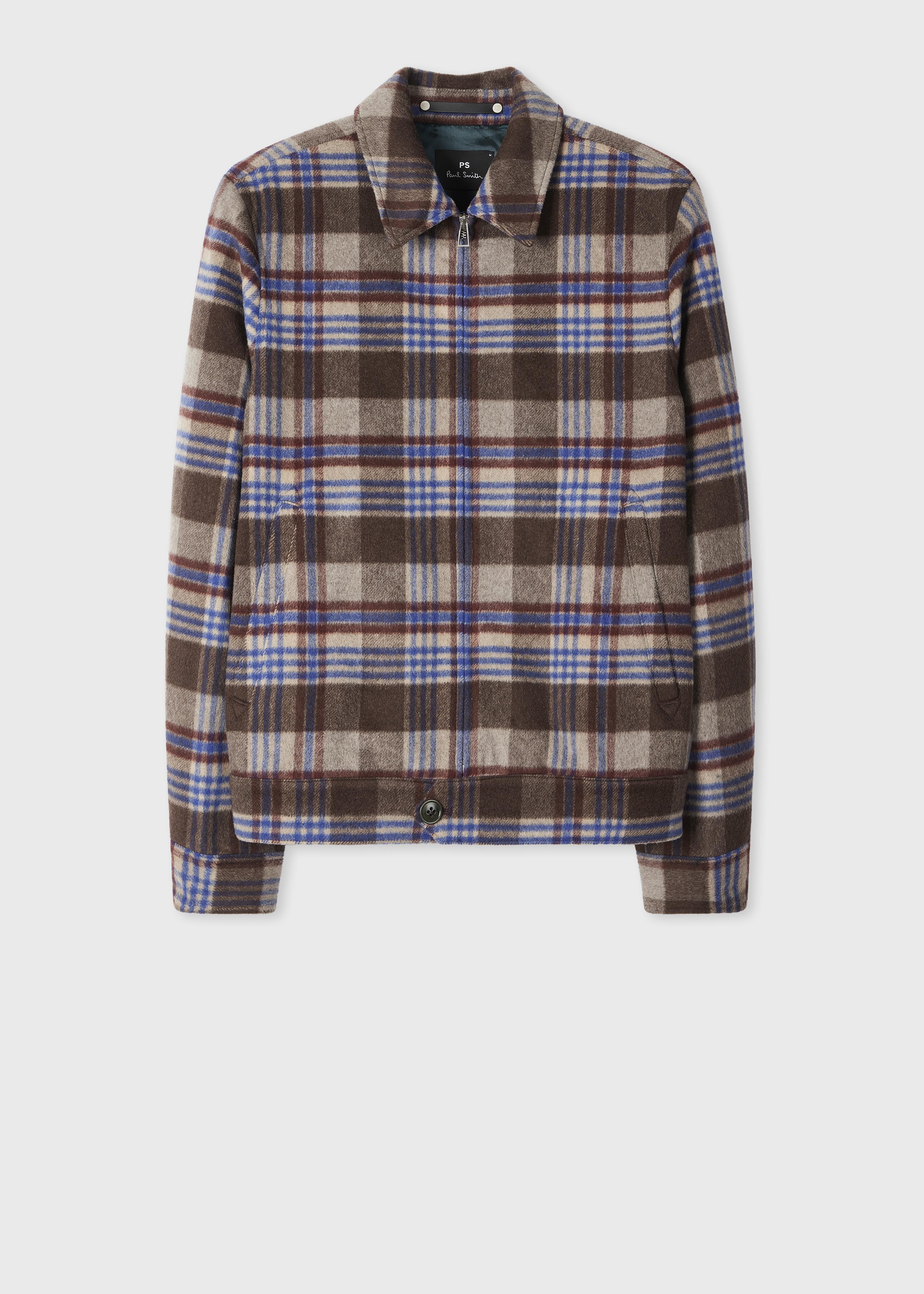 Paul Smith And Brushed Wool-Blend Zip Jacket in Brown for Men | Lyst