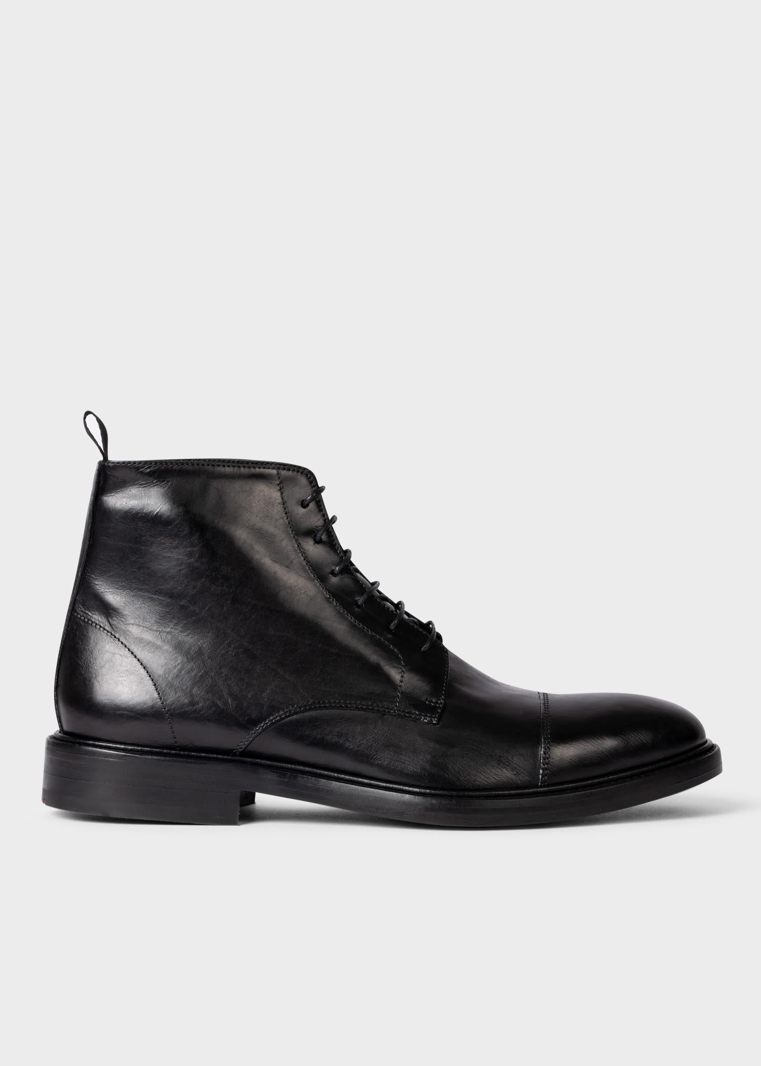 Paul Smith Black Leather 'jarman' Boots for Men | Lyst UK