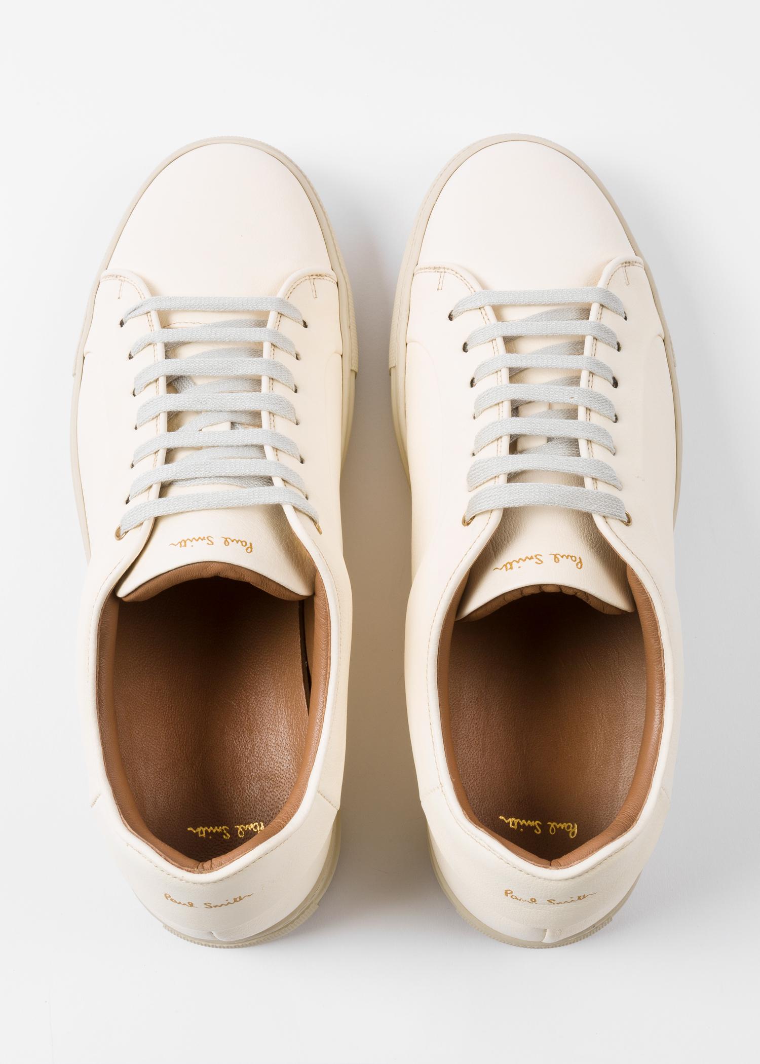 Paul Smith Cream Leather 'Basso' Trainers in Natural for Men - Lyst