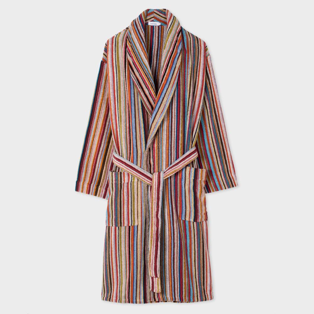 Paul Smith Cotton Men's Signature Striped Towelling Dressing Gown for ...