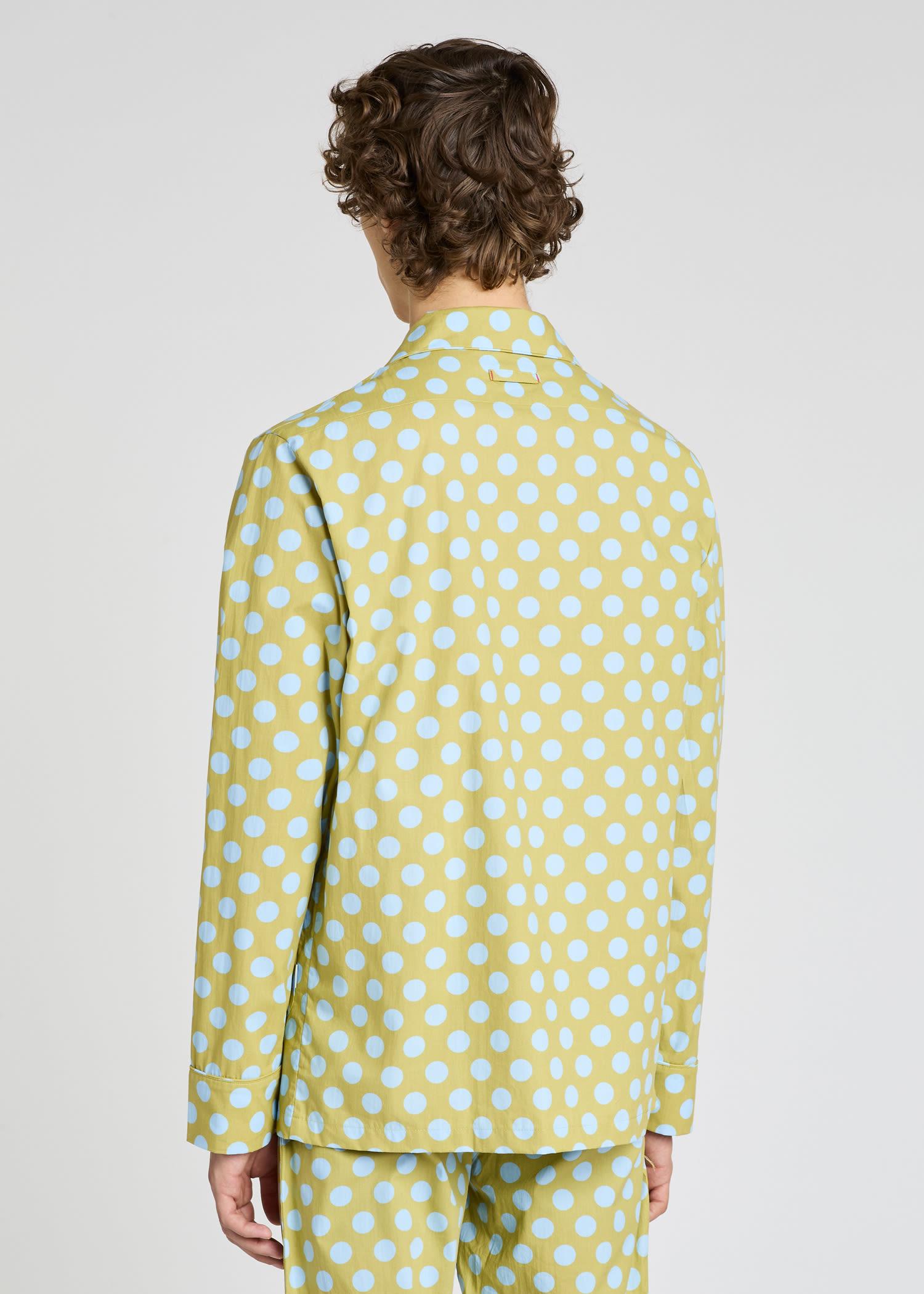 Paul Smith Unisex Green Polka Dot Cotton Pyjama Top in Yellow | Lyst