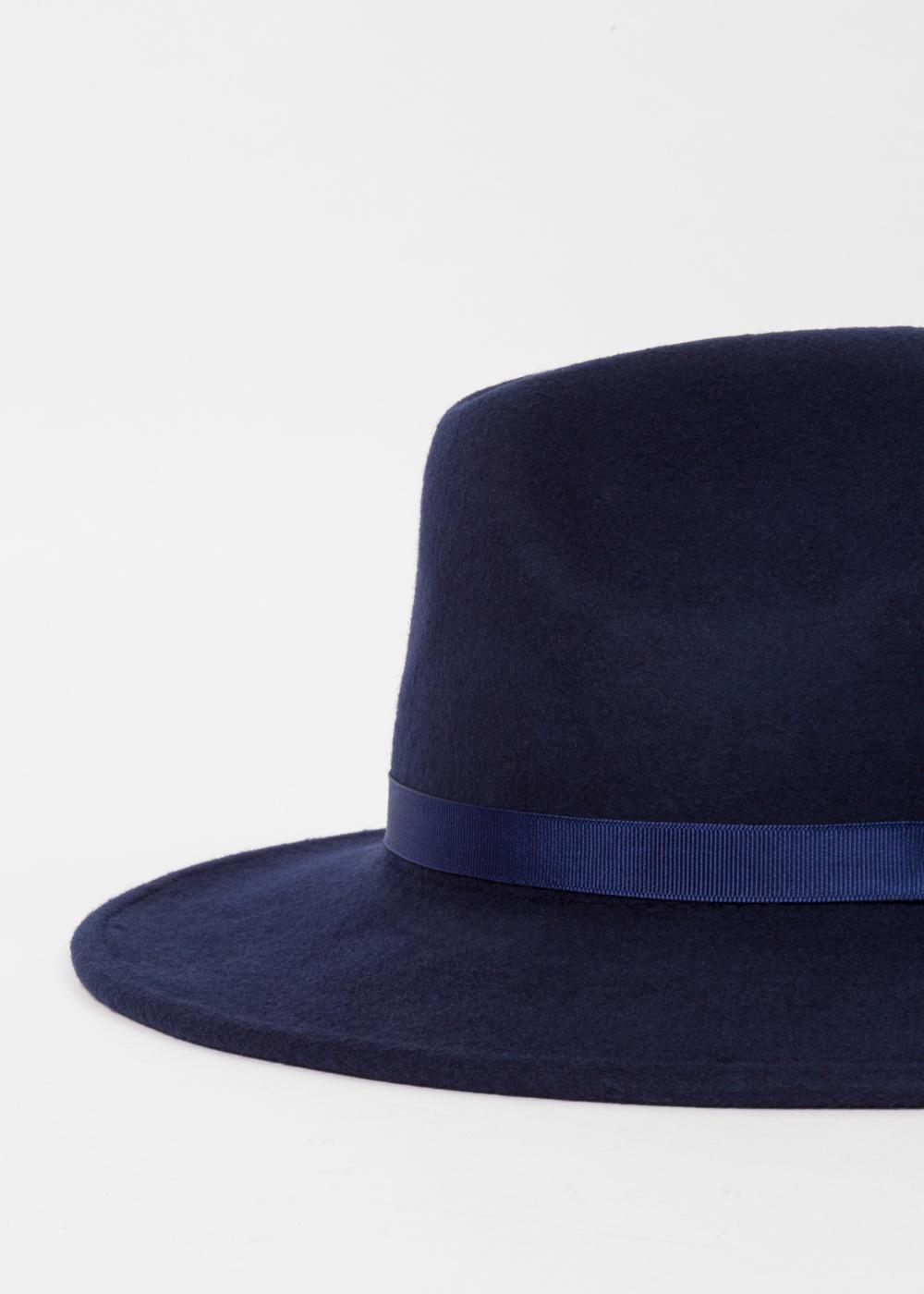 navy fedora hat womens