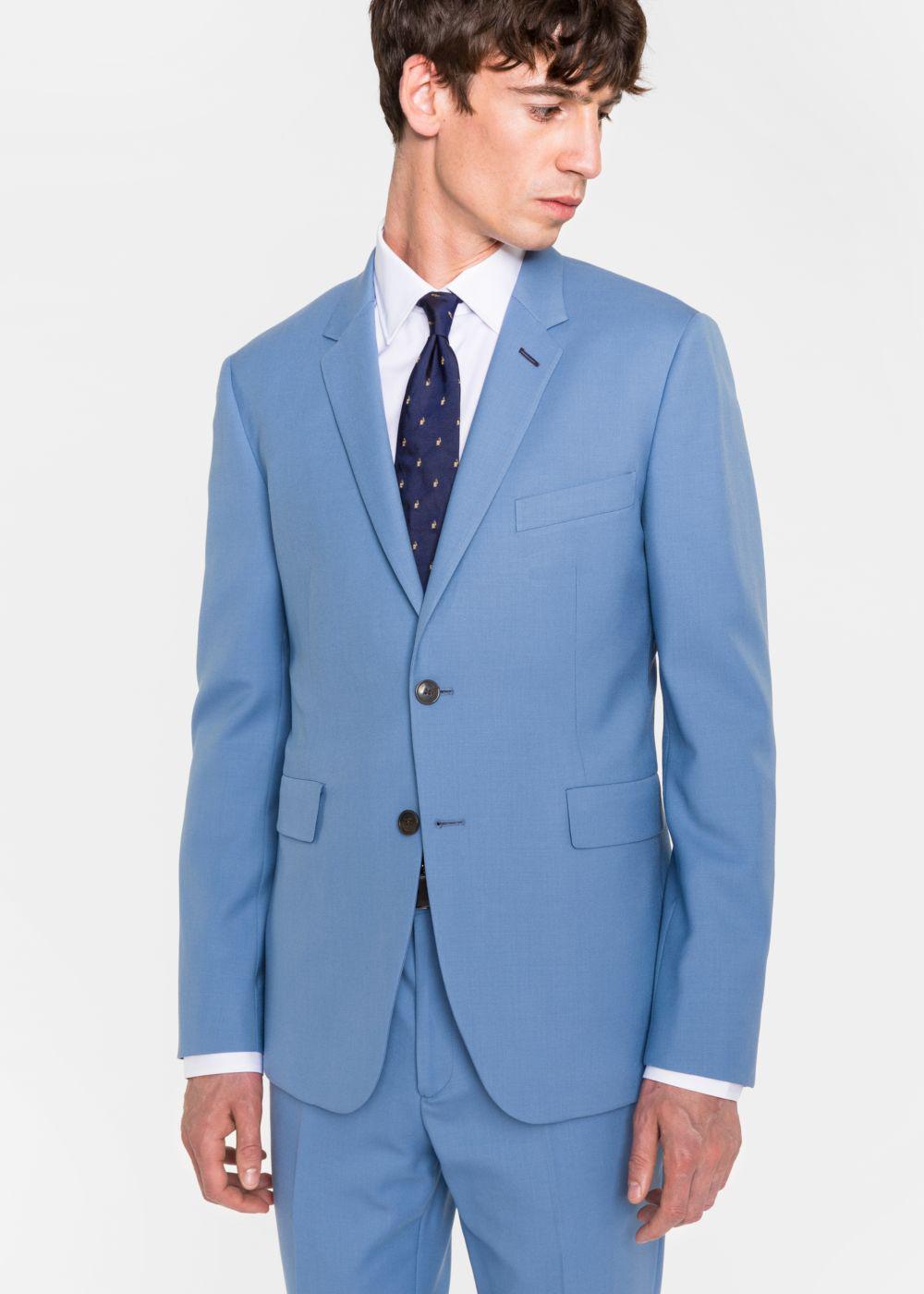 Paul Smith The Kensington - Men's Slim-fit Light Blue Wool 'suit To Travel  In' for Men - Lyst