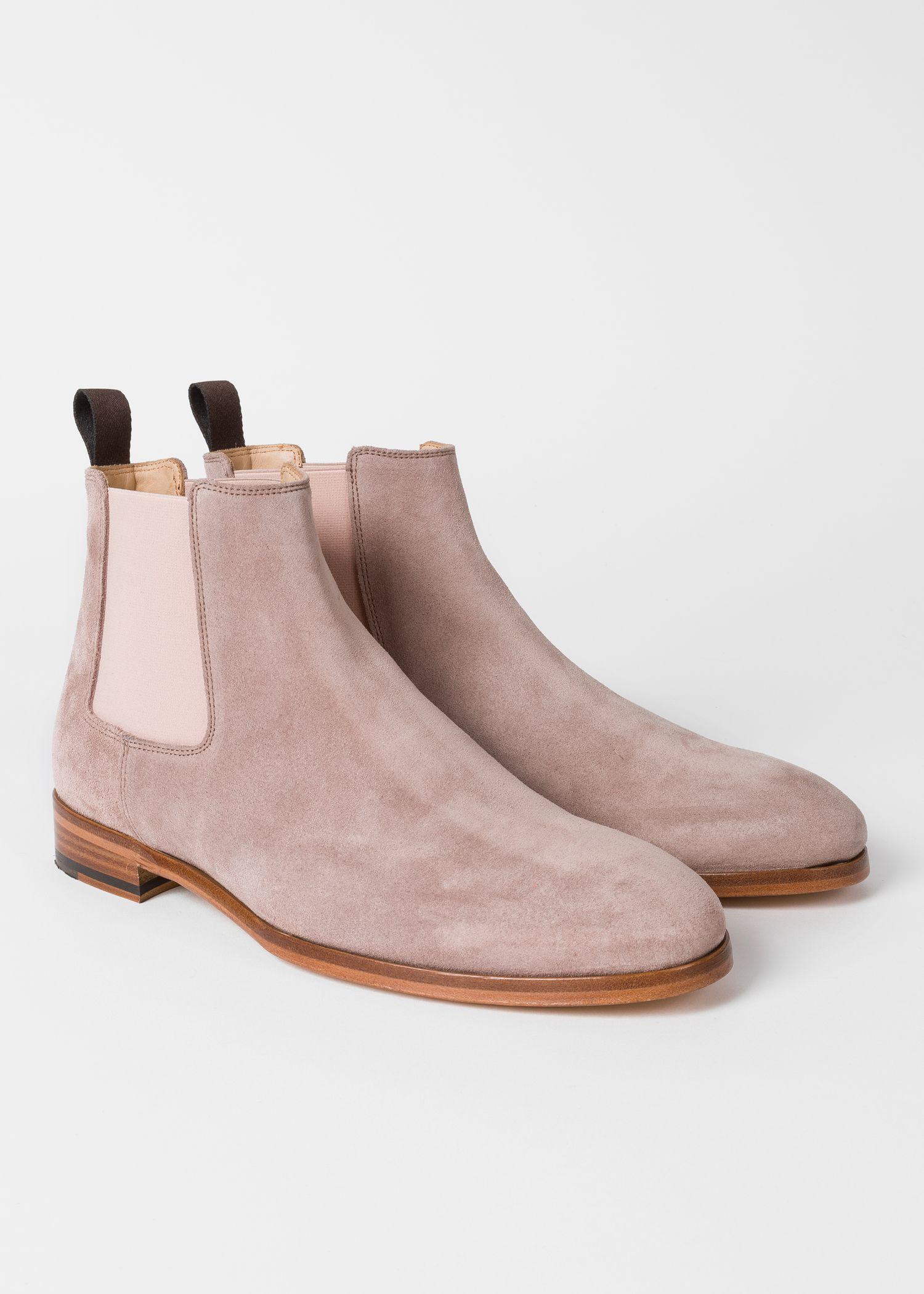 Paul Smith Dusky Pink Suede 'crown' Chelsea Boots for Men - Lyst