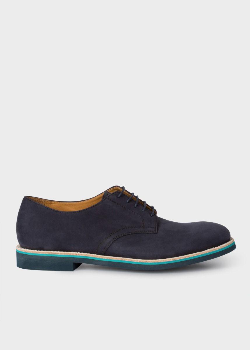 Paul Smith Leather Men's Navy Nubuck 'buck' Shoes in Blue for Men - Lyst