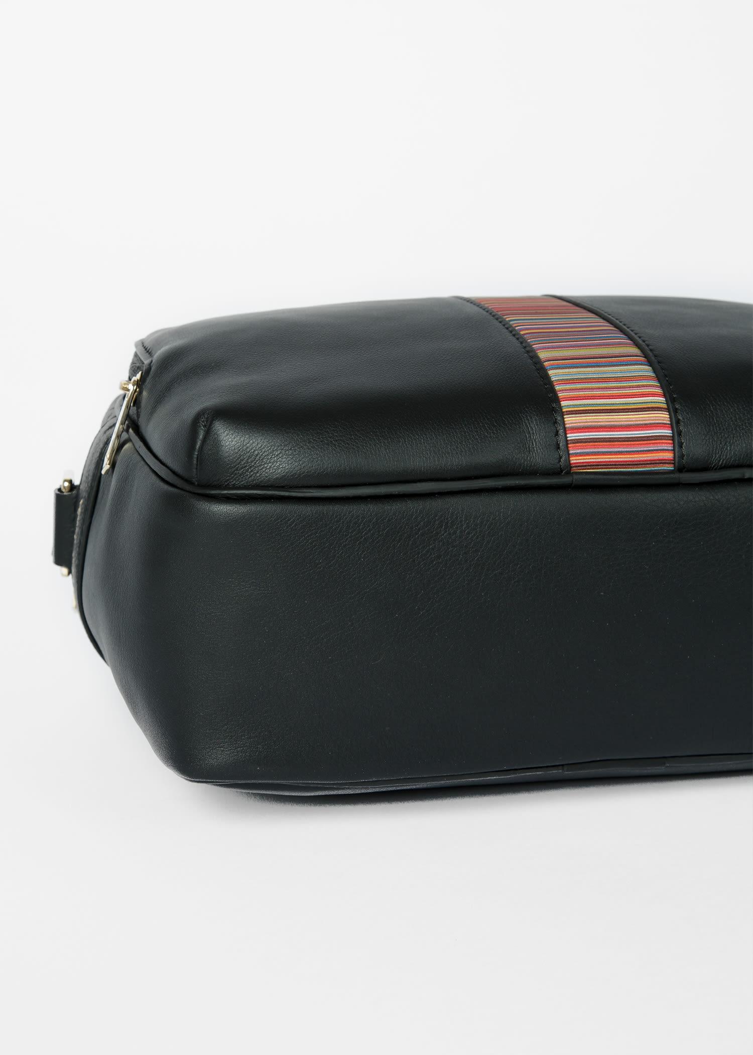 Paul Smith Black Leather 'signature Stripe' Crossbody Bag for Men Lyst