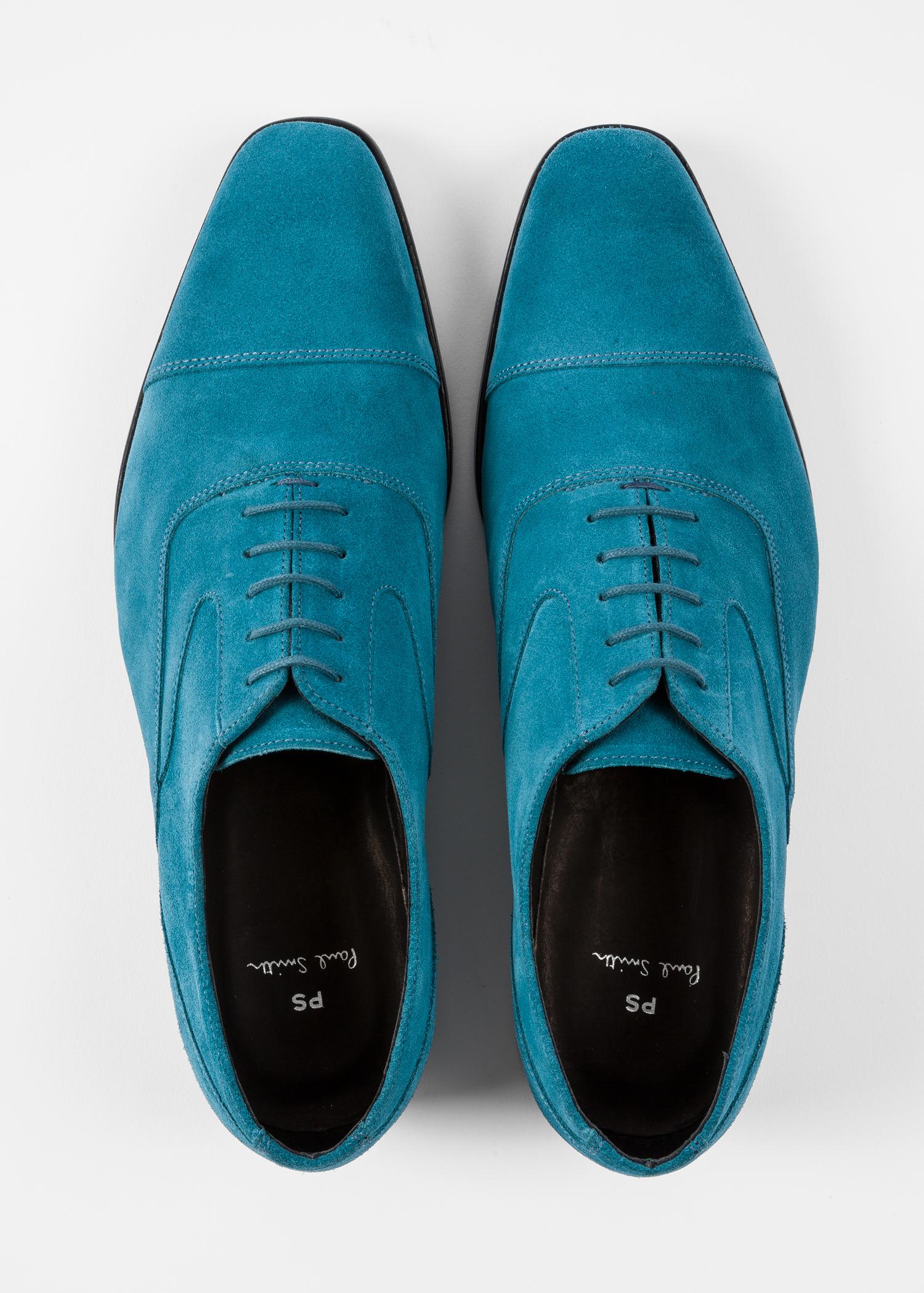 teal suede shoes