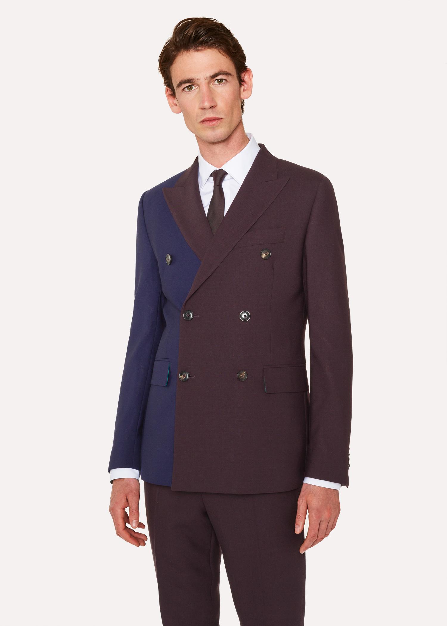 navy double breasted suit