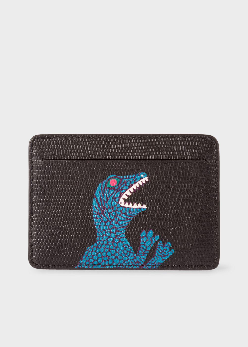 Paul Smith Men's Black 'dino' Print Leather Credit Card Holder for Men Lyst