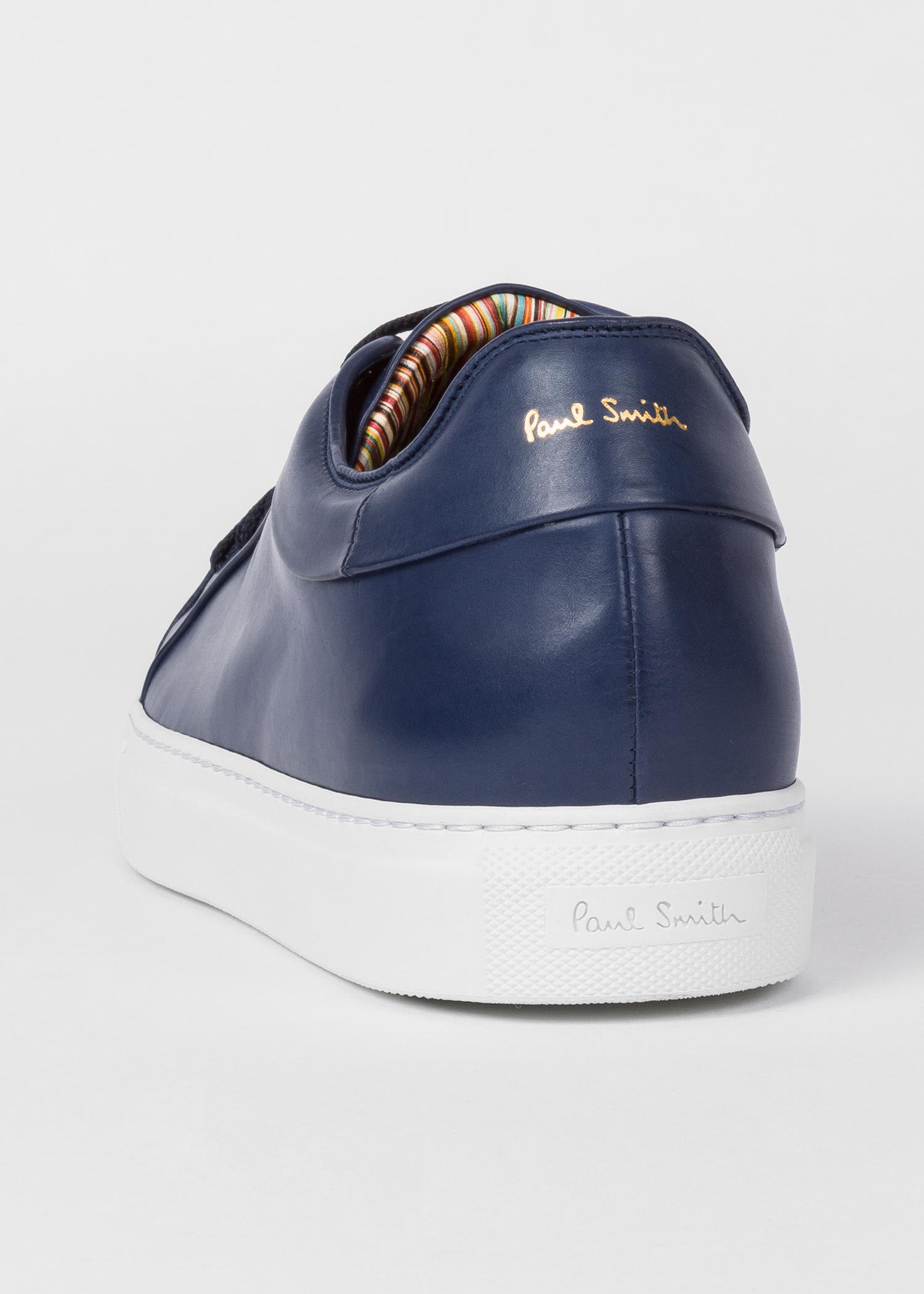 Paul Smith Dark Navy Leather 'Basso' Trainers in Blue for Men - Lyst