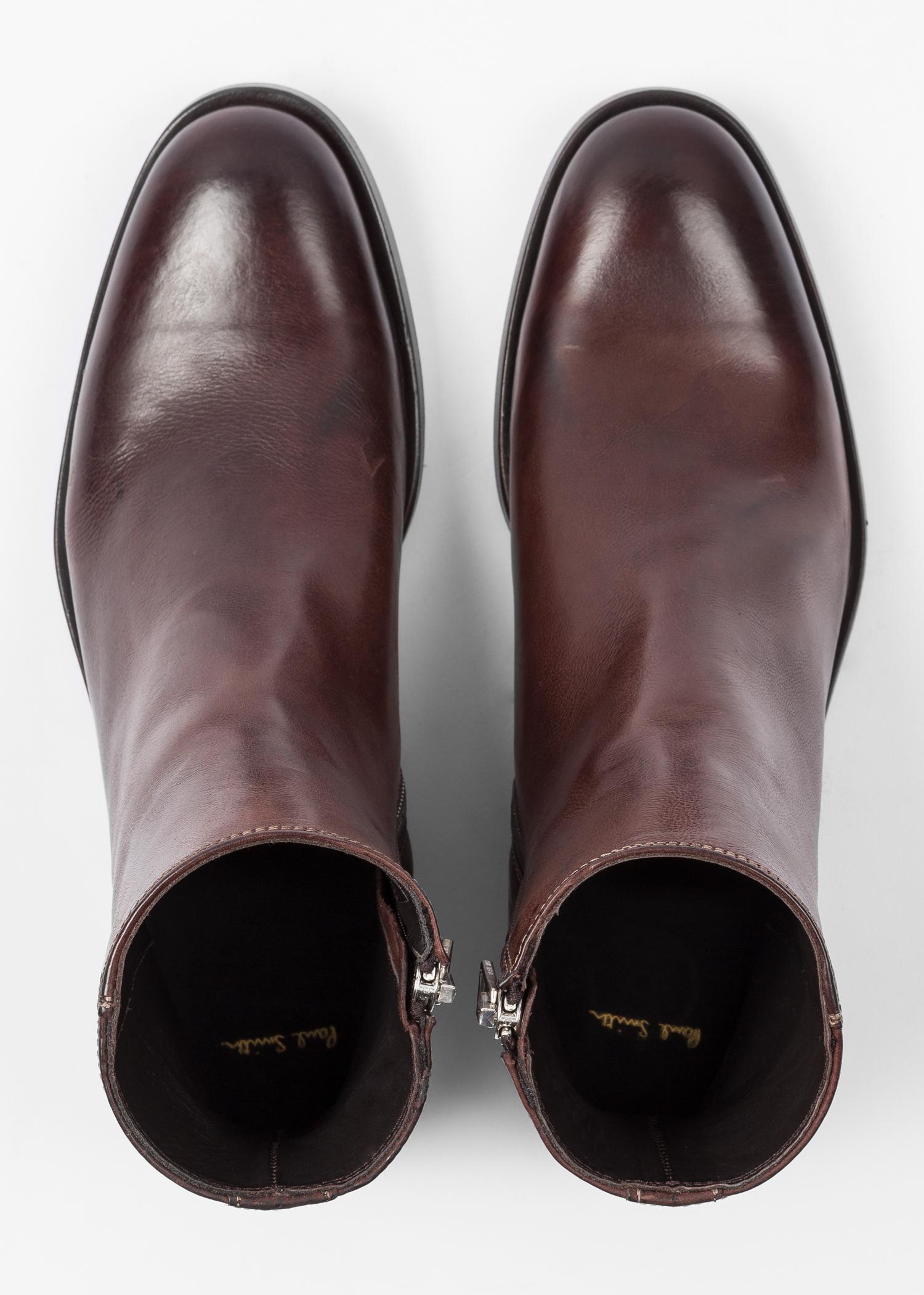 Paul Smith Dark Brown Leather 'adalia' Ankle Boots - Lyst