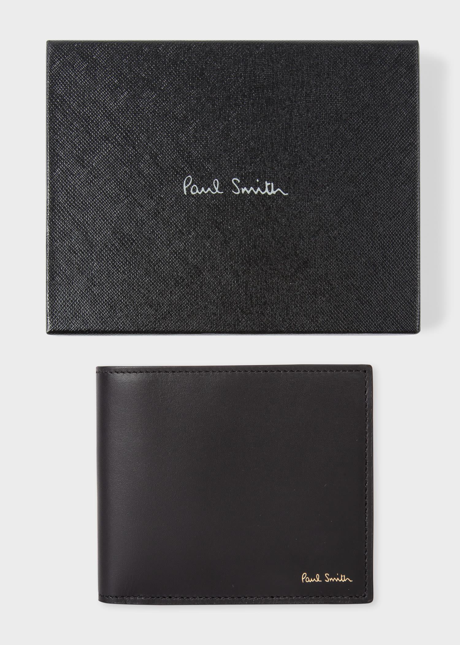 Paul Smith Black Leather 'signature Stripe' Interior Billfold And Coin  Wallet for Men | Lyst