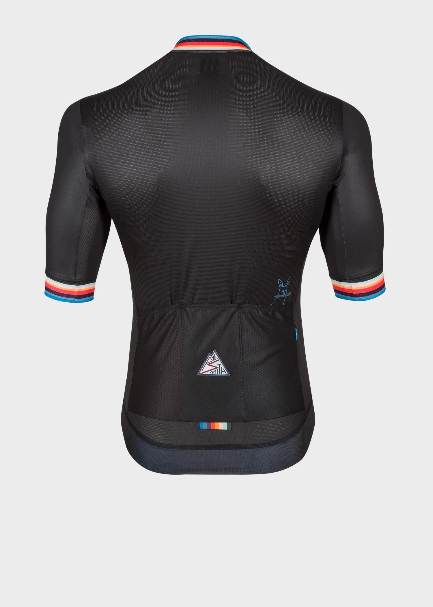 Paul Smith Synthetic Black Cycling Jersey With 'artist Stripe' Trims