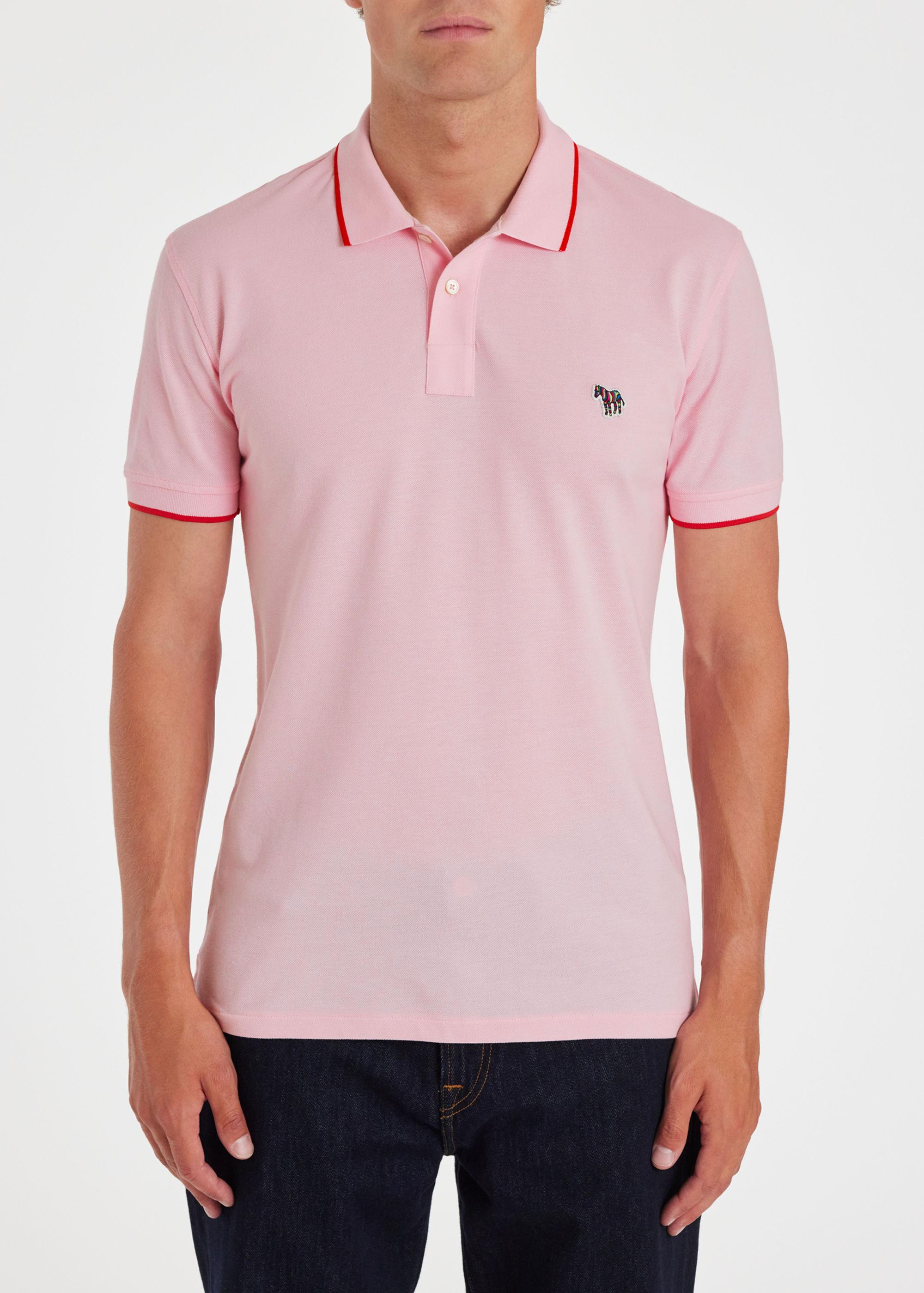 Paul Smith Mens Slim Polo Ss Zeb Badge in Pink for Men Lyst